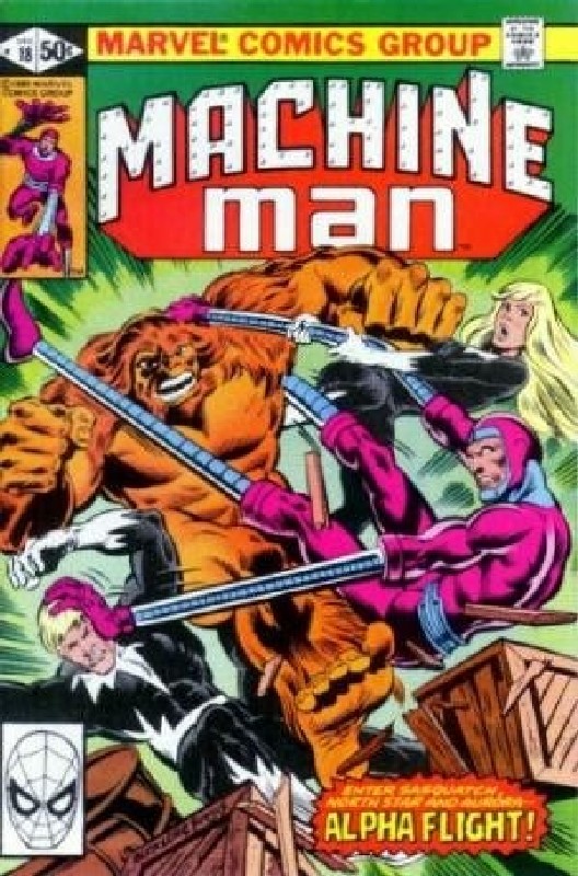 Wendigo - Alpha Flight tie in<br> Cover of Machine Man (Vol 1) #18. One of 250,000 Vintage American Comics on sale from Krypton!