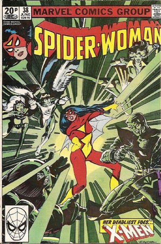 X-Men appearance<br> Cover of Spider-Woman (Vol 1) #38. One of 250,000 Vintage American Comics on sale from Krypton!