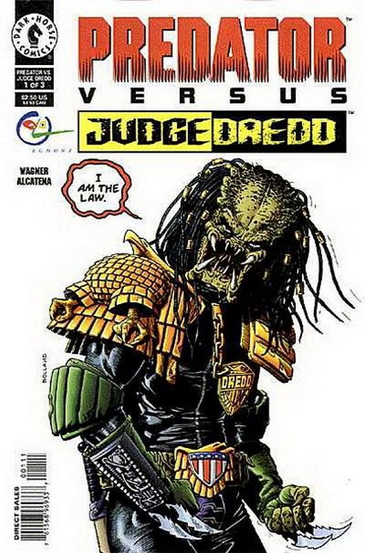 Cover of Predator vs Judge Dredd #1. One of 250,000 Vintage American Comics on sale from Krypton!