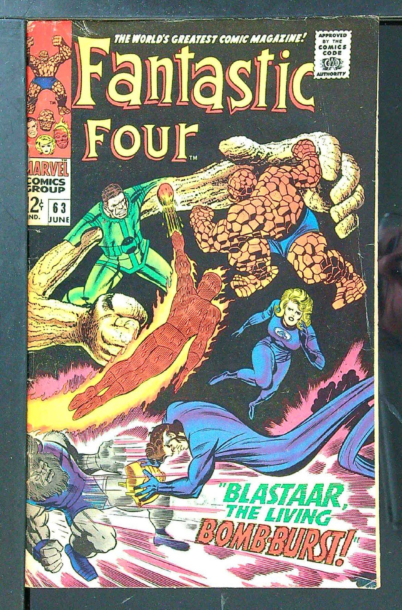 ACTUAL SCAN OF COMIC!<br> Cover of Fantastic Four (Vol 1) #63. One of 250,000 Vintage American Comics on sale from Krypton!