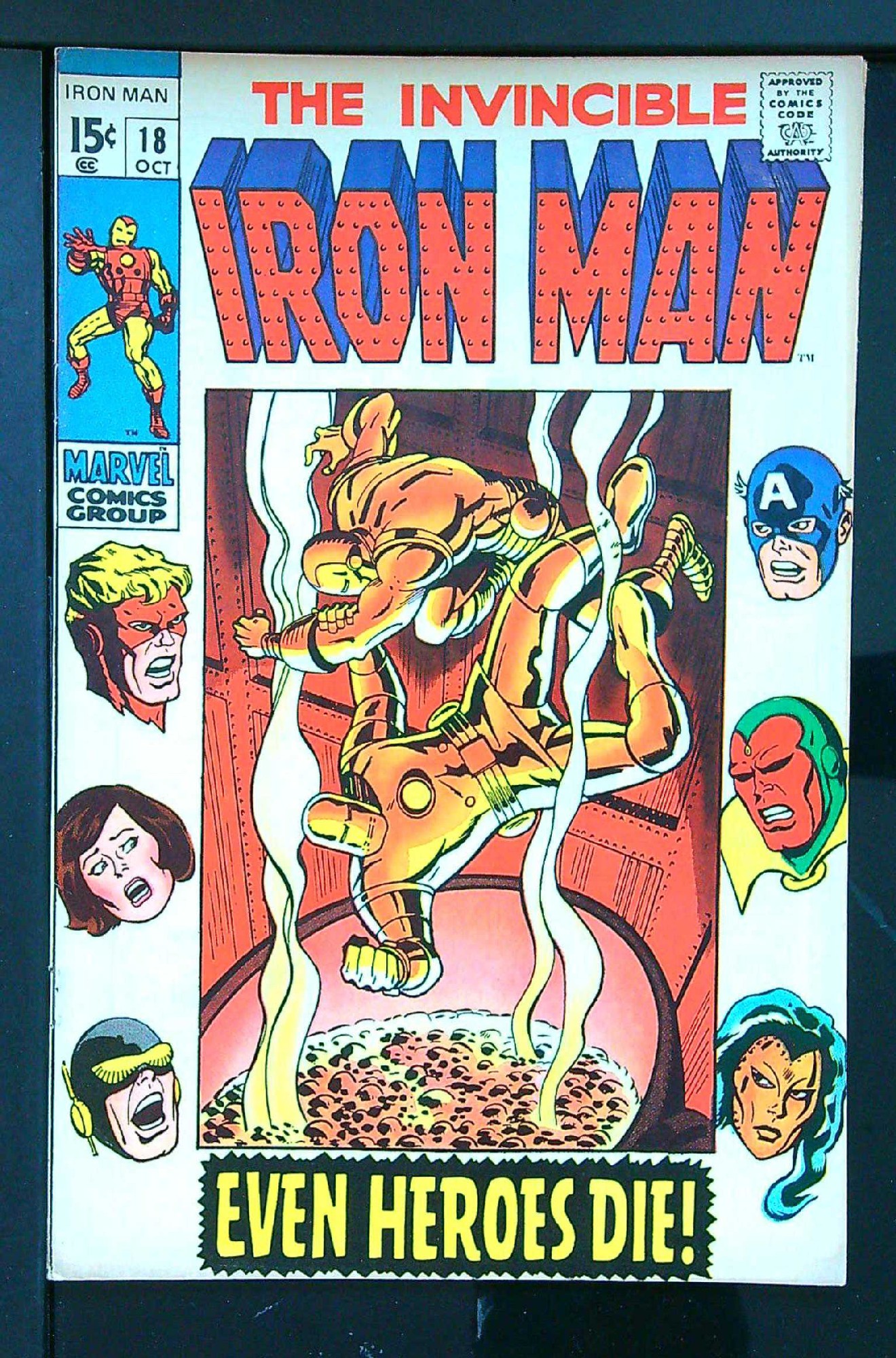 ACTUAL SCAN OF COMIC!<br> Cover of Iron Man (Vol 1) #18. One of 250,000 Vintage American Comics on sale from Krypton!