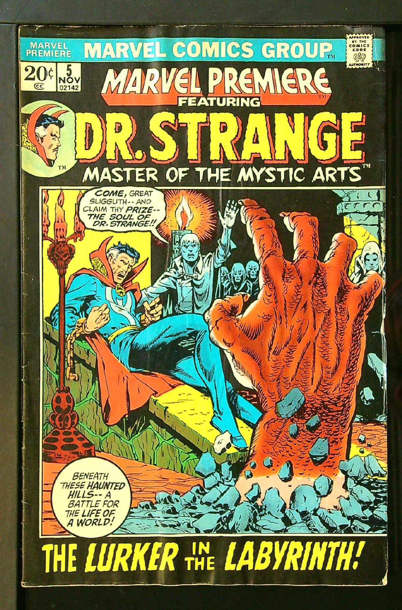 1st mention of Shuma-Gorath<br>ACTUAL SCAN OF COMIC!<br> Cover of Marvel Premiere (Vol 1) #5. One of 250,000 Vintage American Comics on sale from Krypton!