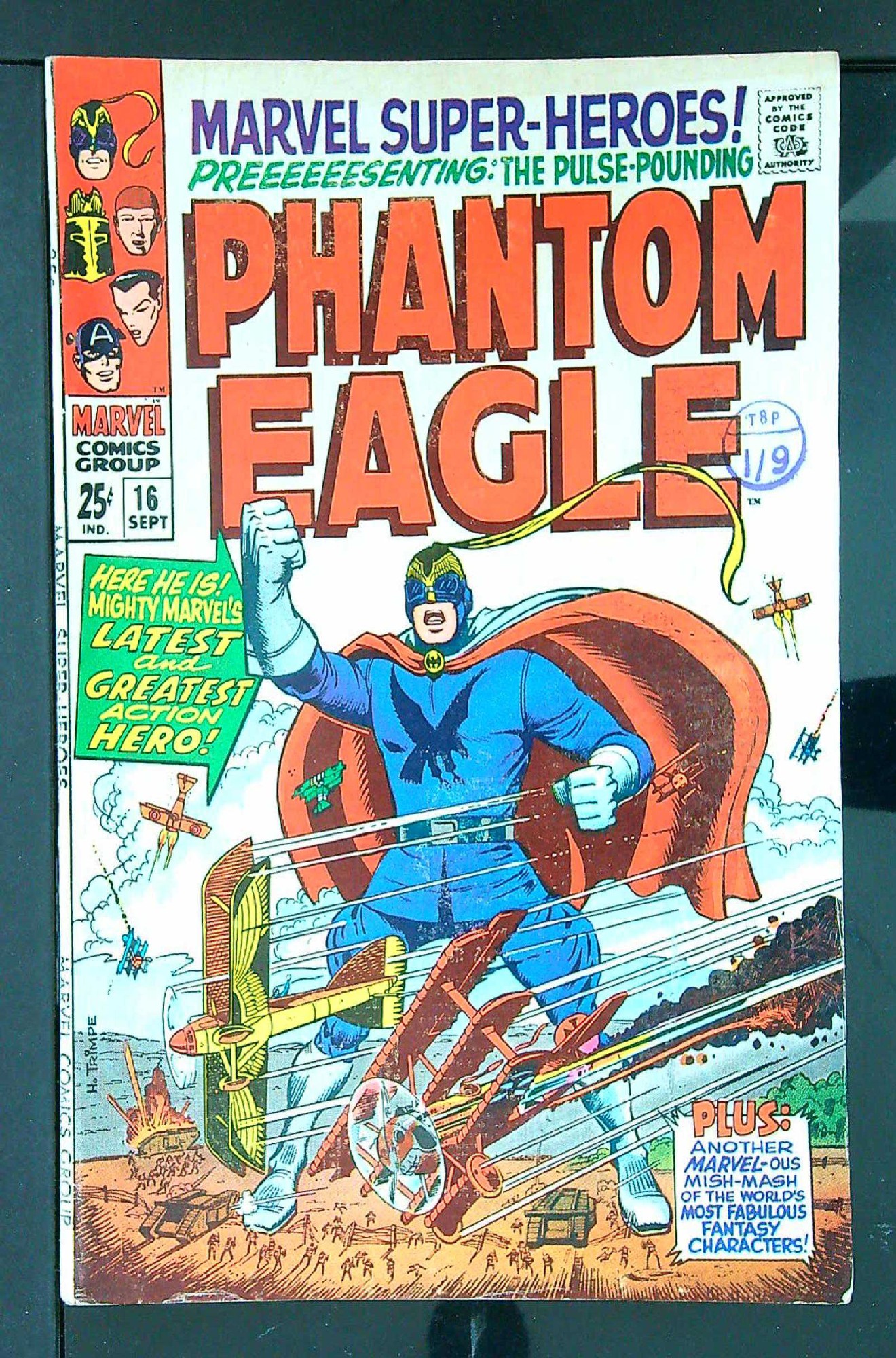 ACTUAL SCAN OF COMIC!<br>Distribution Stamp on Cover - See Scan Cover of Marvel Super-Heroes (Vol 1) #16. One of 250,000 Vintage American Comics on sale from Krypton!