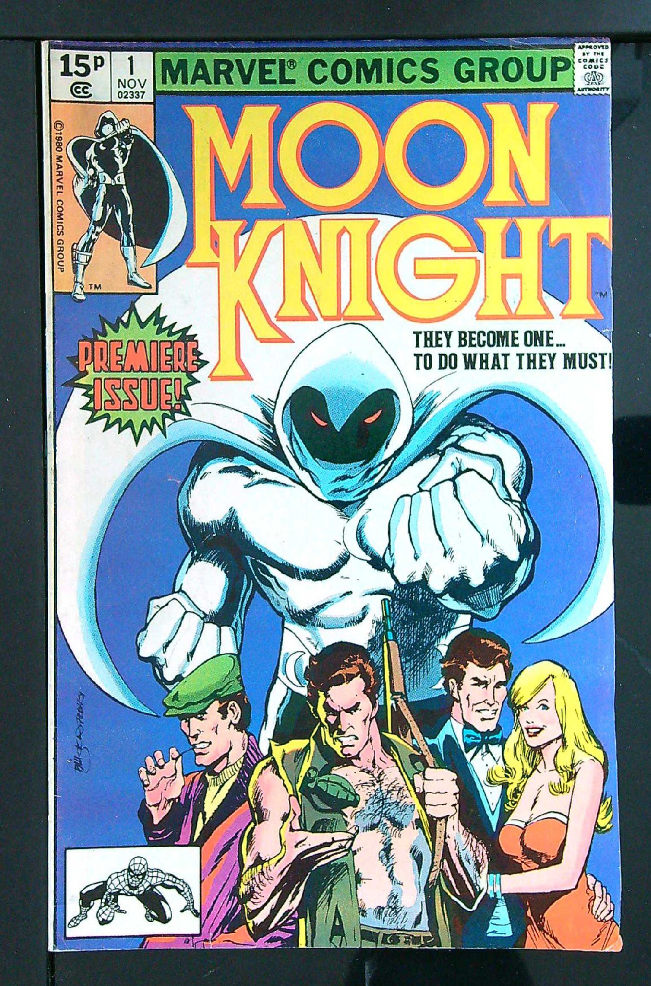 ACTUAL SCAN OF COMIC!<br> Cover of Moon Knight (Vol 1) #1. One of 250,000 Vintage American Comics on sale from Krypton!