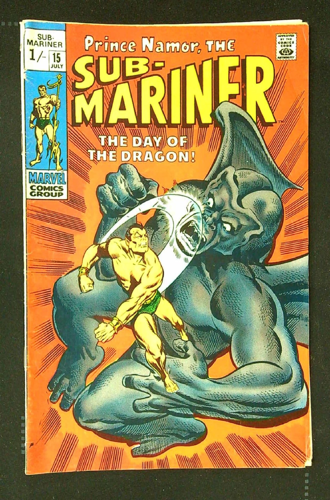 Cover of Sub-Mariner (Vol 1) #15. One of 250,000 Vintage American Comics on sale from Krypton!