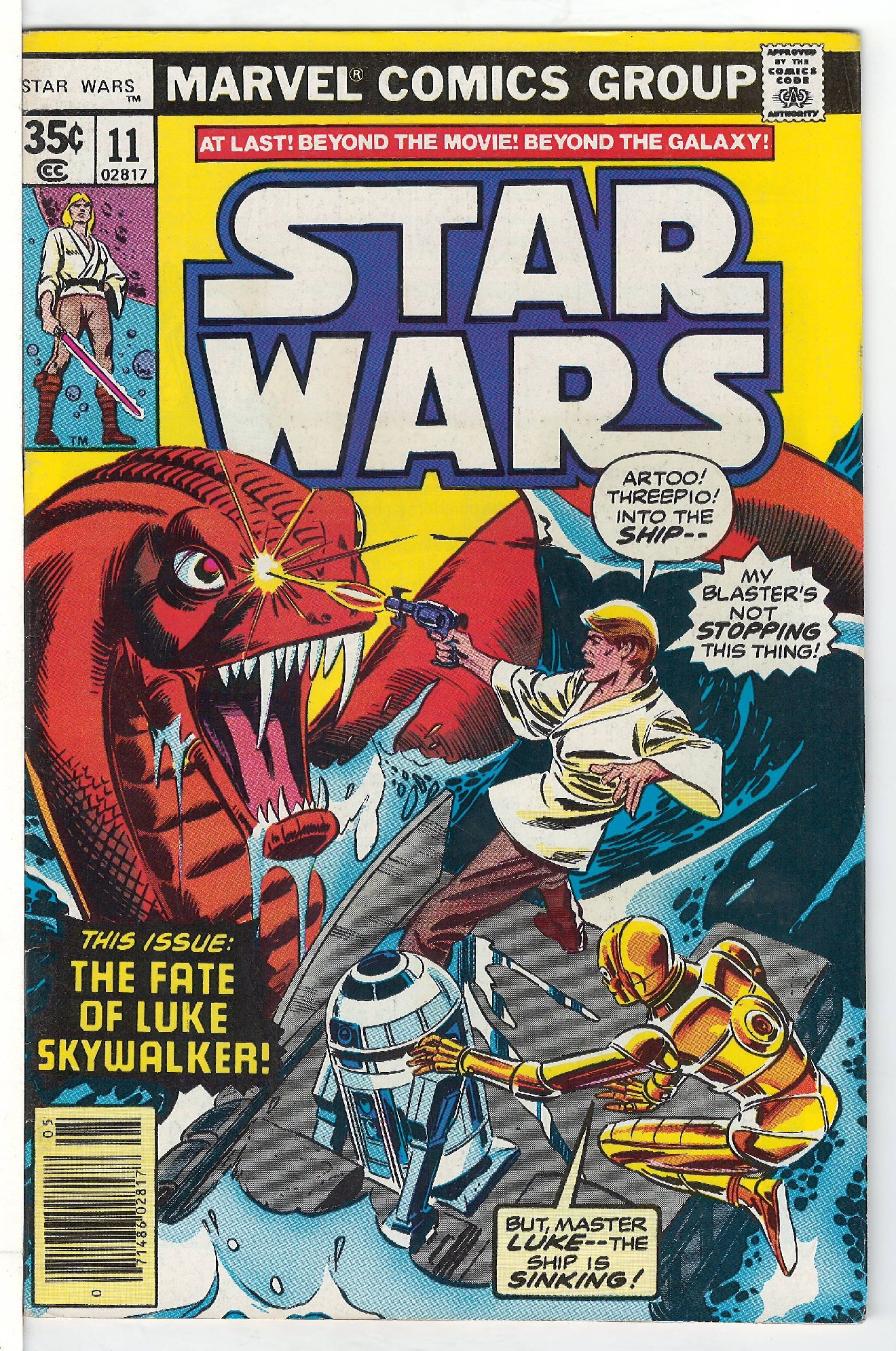 ACTUAL SCAN OF COMIC!<br>Jewelery insert still intact. Cover of Star Wars (Vol 1) (Marvel) #11. One of 250,000 Vintage American Comics on sale from Krypton!