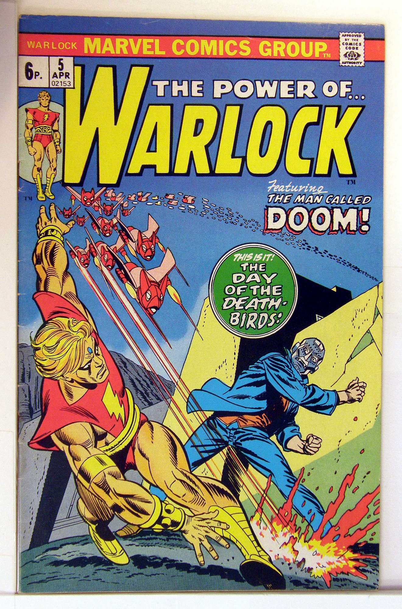ACTUAL SCAN OF COMIC!<br> Cover of Warlock (Vol 1) The Power of #5. One of 250,000 Vintage American Comics on sale from Krypton!