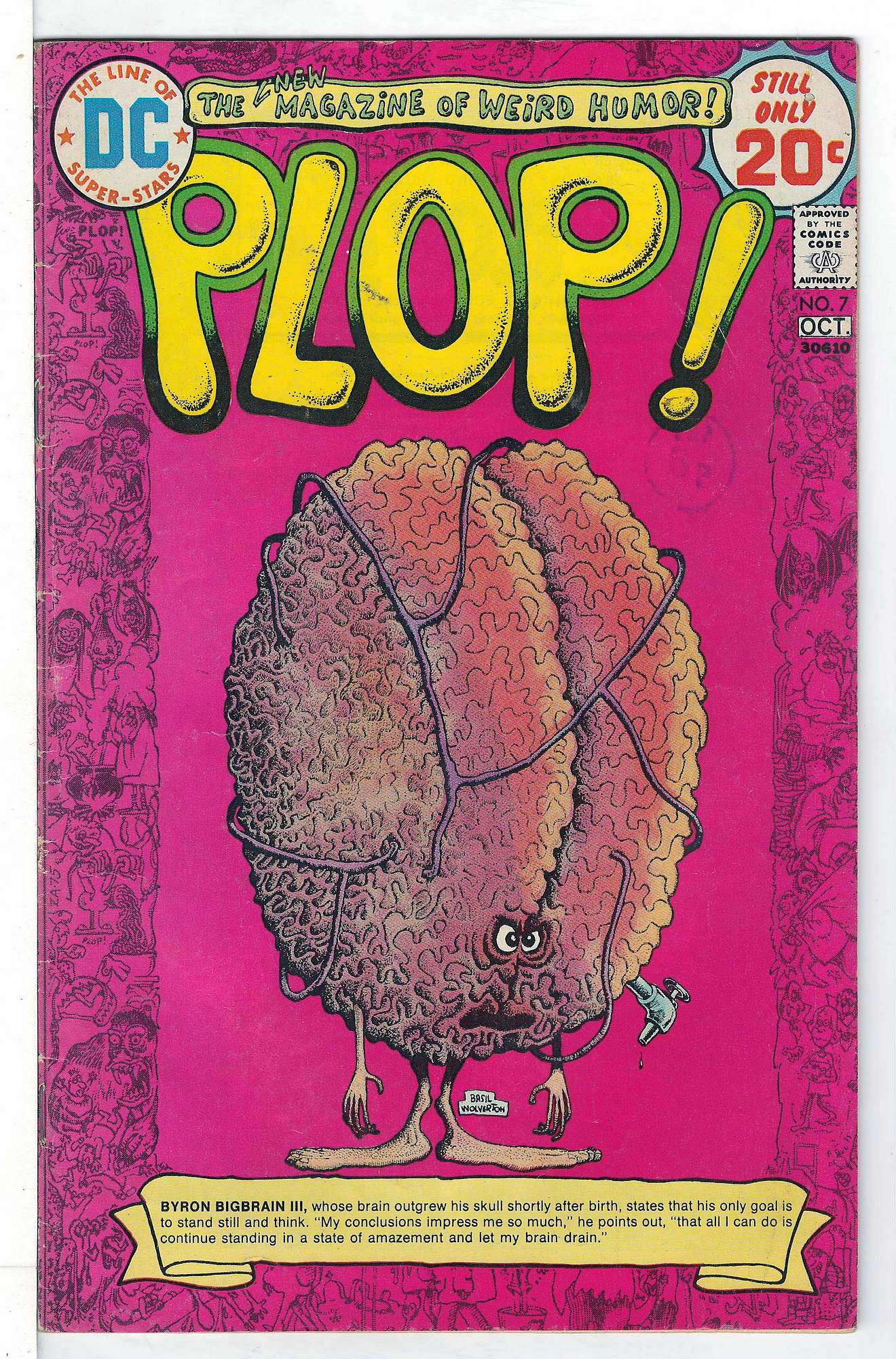 ACTUAL SCAN OF COMIC!<br>Stamp on Cover - See Scan Cover of Plop! (Vol 1) #7. One of 250,000 Vintage American Comics on sale from Krypton!