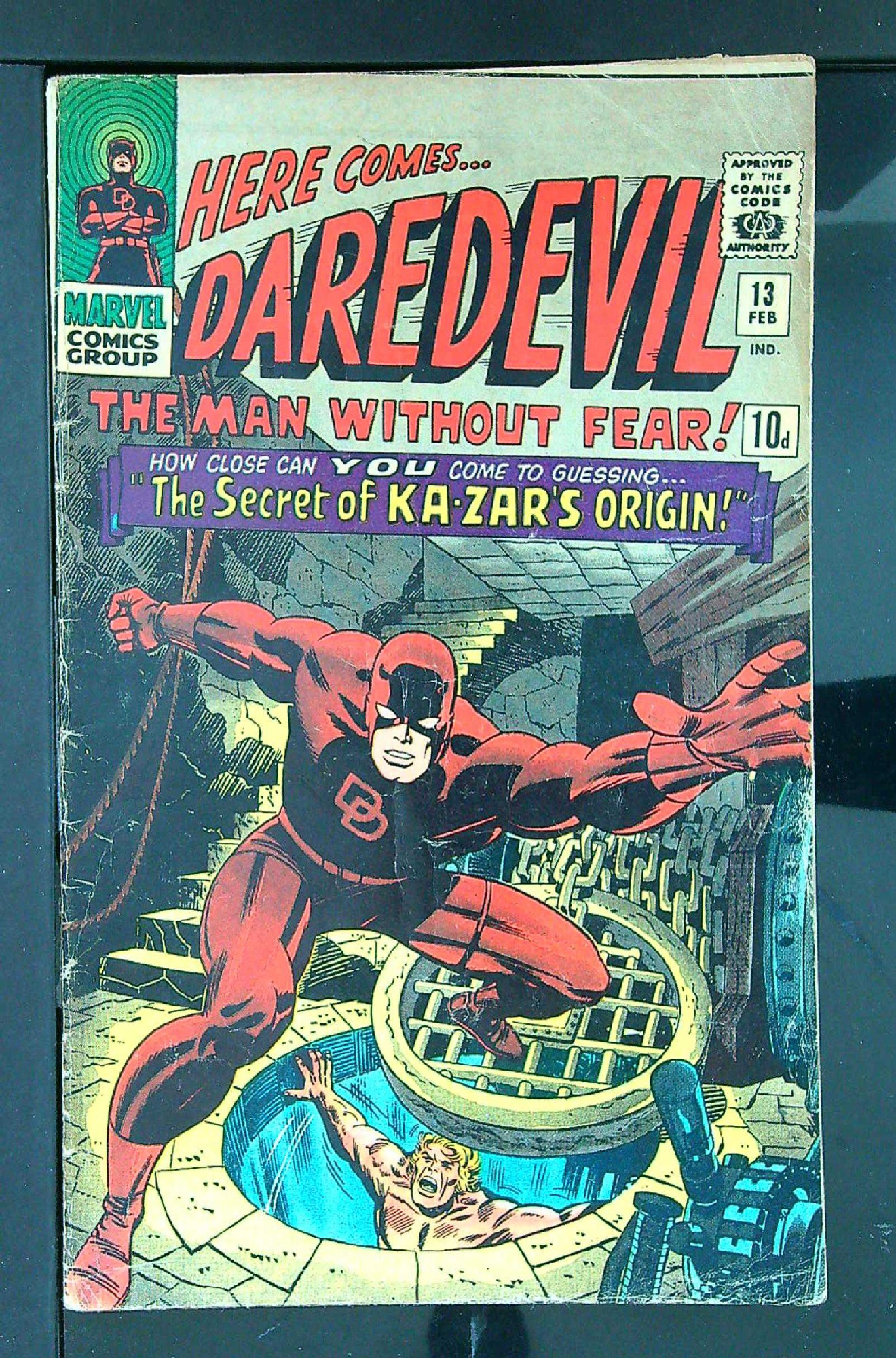 ACTUAL SCAN OF COMIC!<br> Cover of Daredevil (Vol 1) #13. One of 250,000 Vintage American Comics on sale from Krypton!