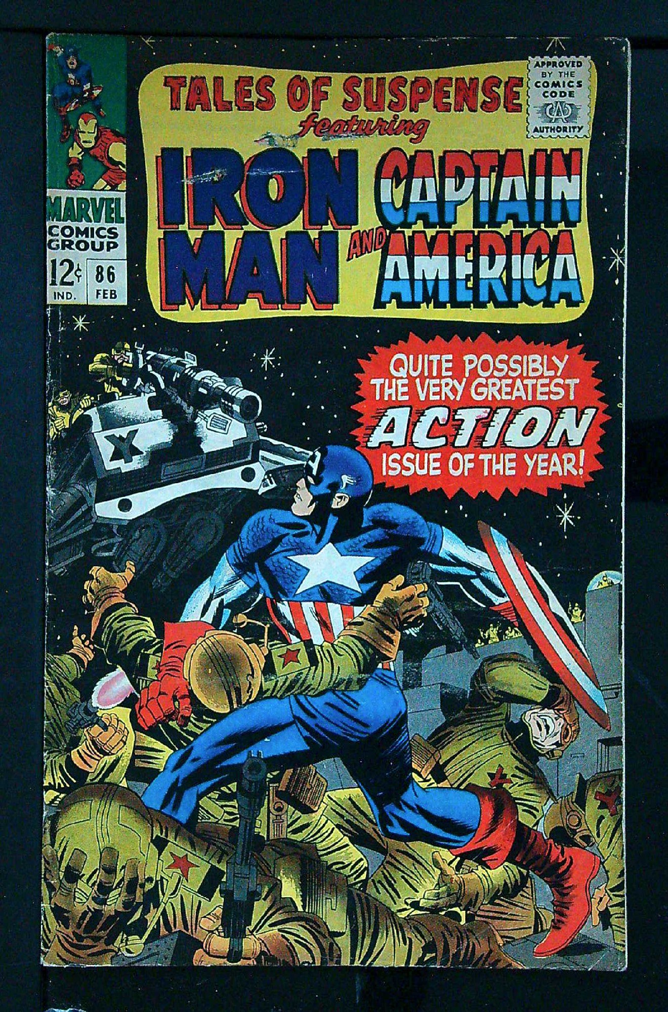 ACTUAL SCAN OF COMIC!<br> Cover of Tales of Suspense (Vol 1) #86. One of 250,000 Vintage American Comics on sale from Krypton!