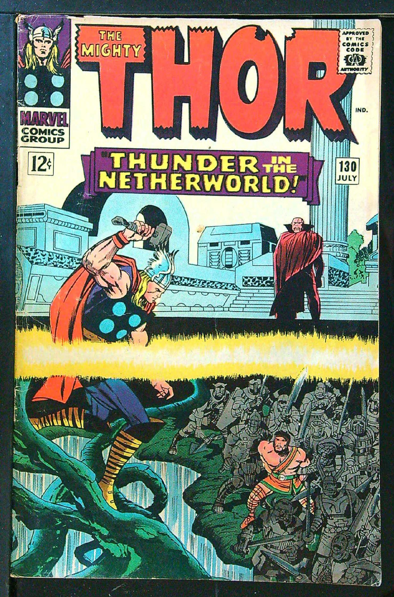 ACTUAL SCAN OF COMIC!<br> Cover of Thor (Vol 1) #130. One of 250,000 Vintage American Comics on sale from Krypton!