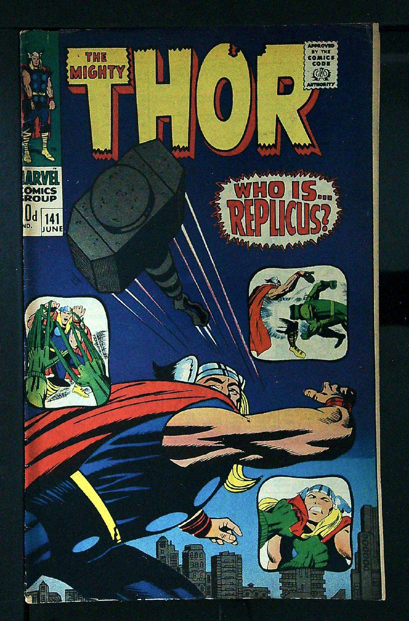 ACTUAL SCAN OF COMIC!<br> Cover of Thor (Vol 1) #141. One of 250,000 Vintage American Comics on sale from Krypton!