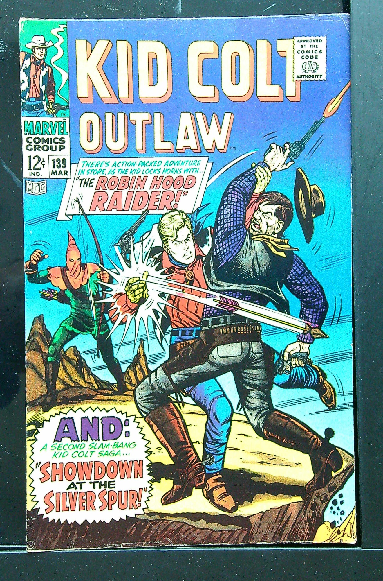 ACTUAL SCAN OF COMIC!<br> Cover of Kid Colt Outlaw #139. One of 250,000 Vintage American Comics on sale from Krypton!