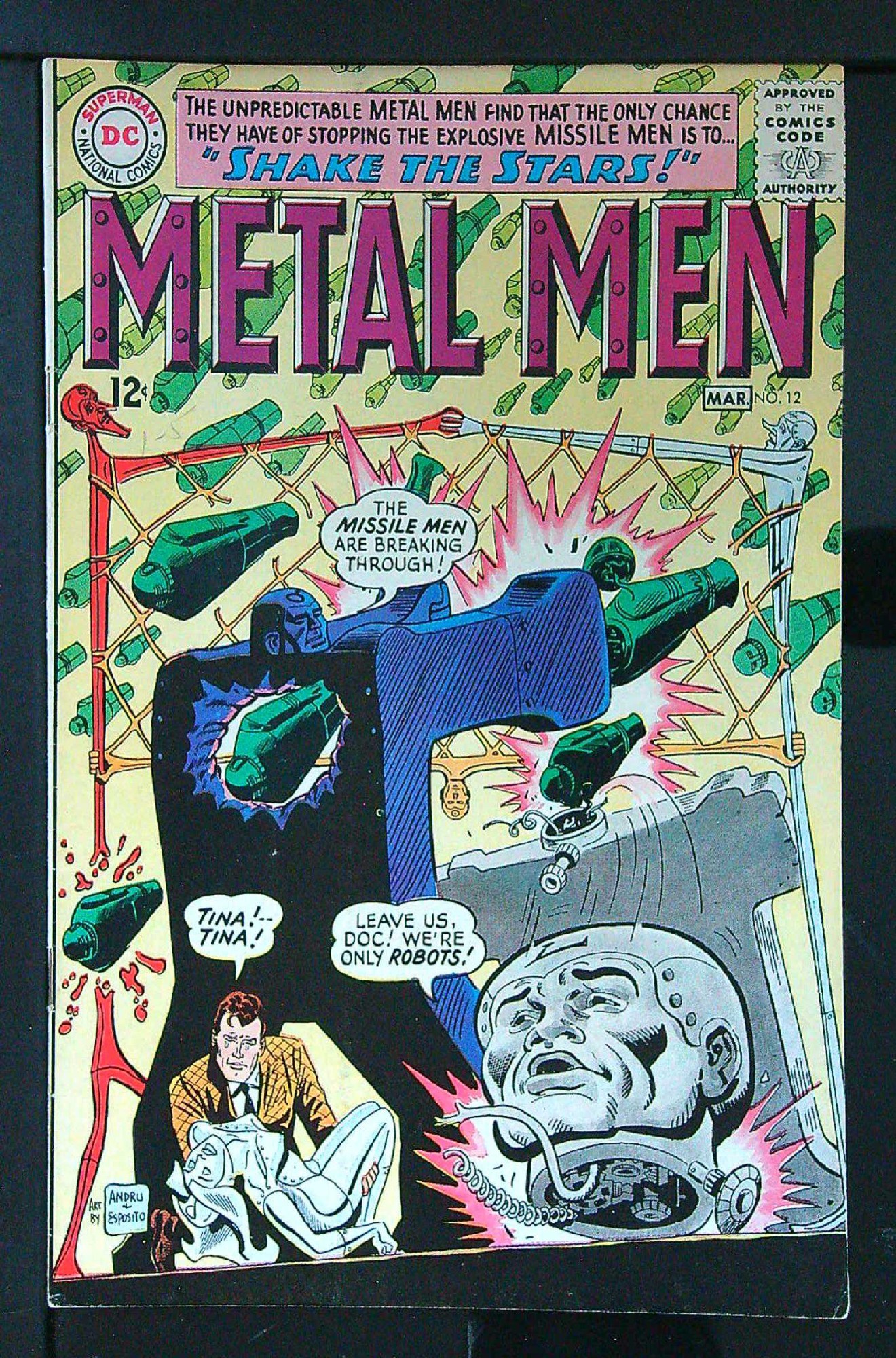 Beatles Cameo<br>ACTUAL SCAN OF COMIC!<br>Pencil on Cover - See Scan Cover of Metal Men (Vol 1) #12. One of 250,000 Vintage American Comics on sale from Krypton!