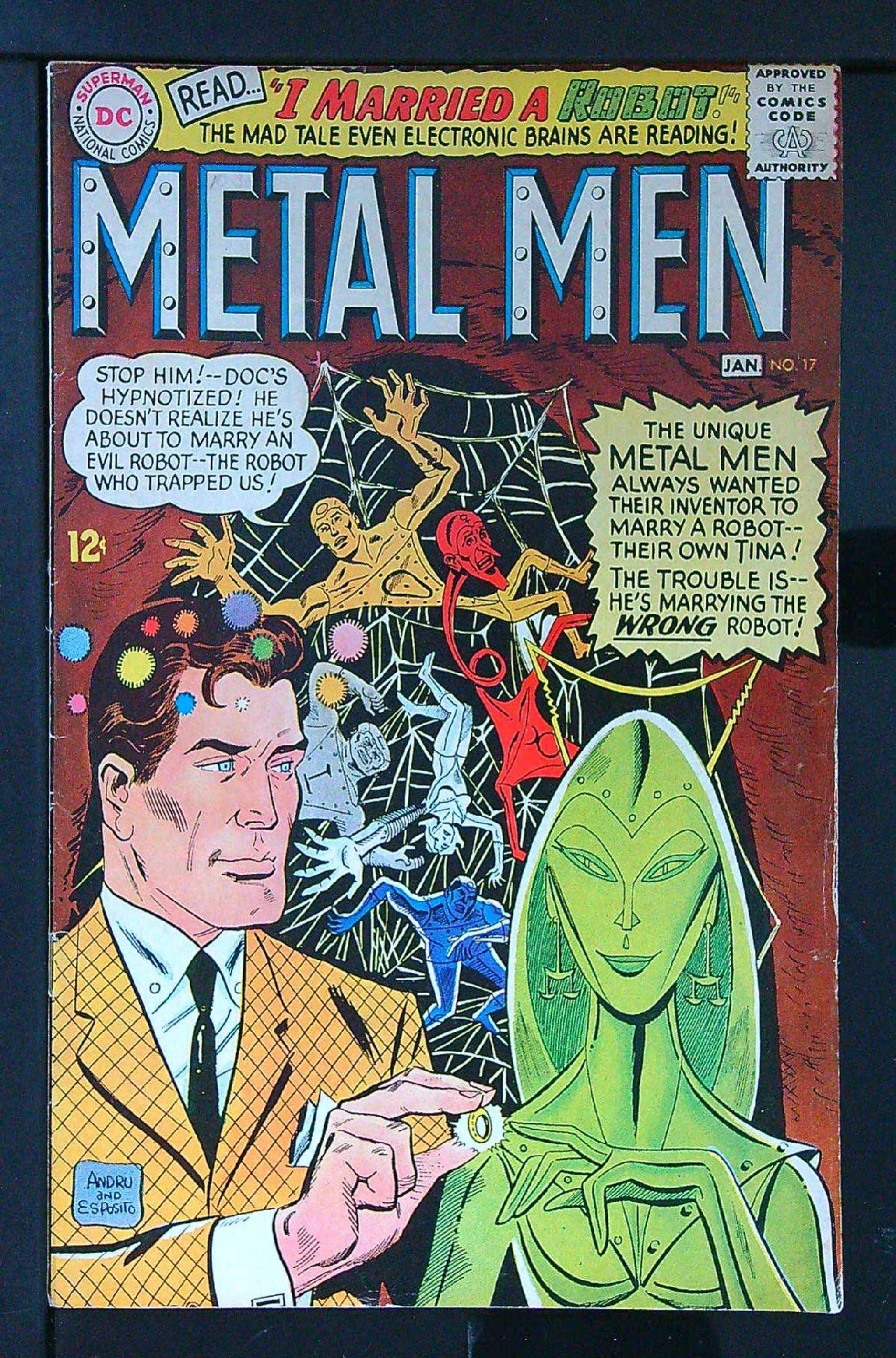 ACTUAL SCAN OF COMIC!<br> Cover of Metal Men (Vol 1) #17. One of 250,000 Vintage American Comics on sale from Krypton!