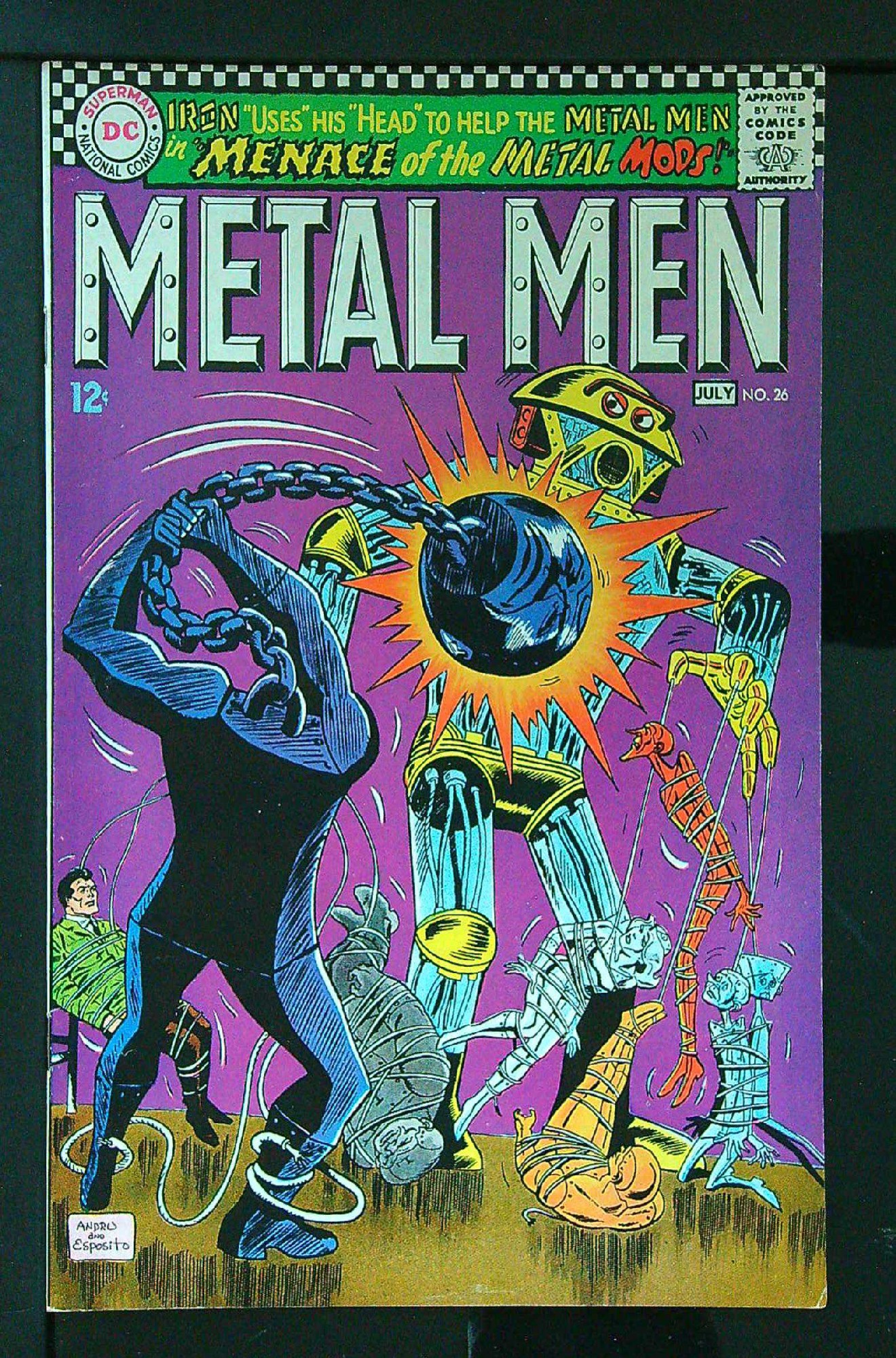 ACTUAL SCAN OF COMIC!<br> Cover of Metal Men (Vol 1) #26. One of 250,000 Vintage American Comics on sale from Krypton!