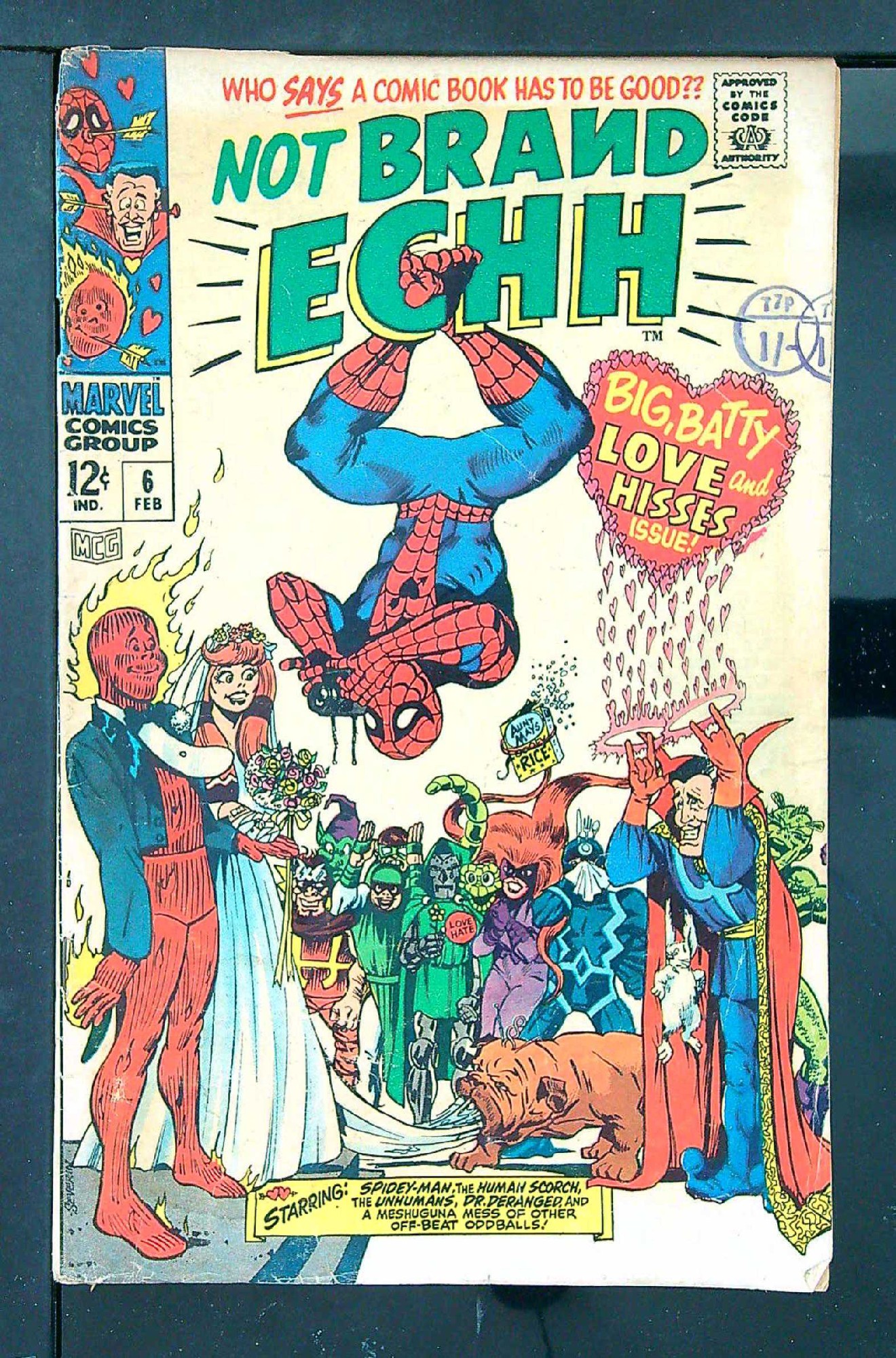 ACTUAL SCAN OF COMIC!<br>Distribution Stamp on Cover - See Scan Cover of Not Brand Echh (Vol 1) #6. One of 250,000 Vintage American Comics on sale from Krypton!
