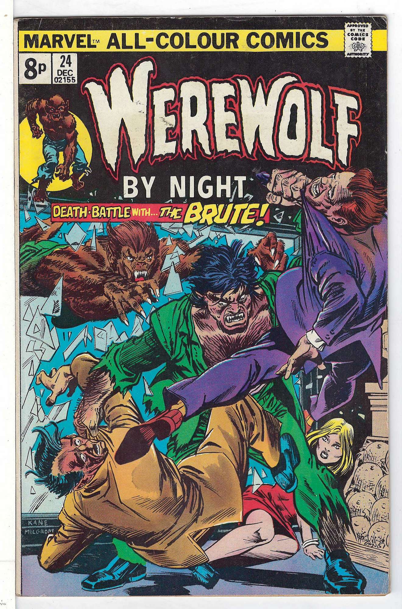ACTUAL SCAN OF COMIC!<br> Cover of Werewolf by Night (Vol 1) #24. One of 250,000 Vintage American Comics on sale from Krypton!