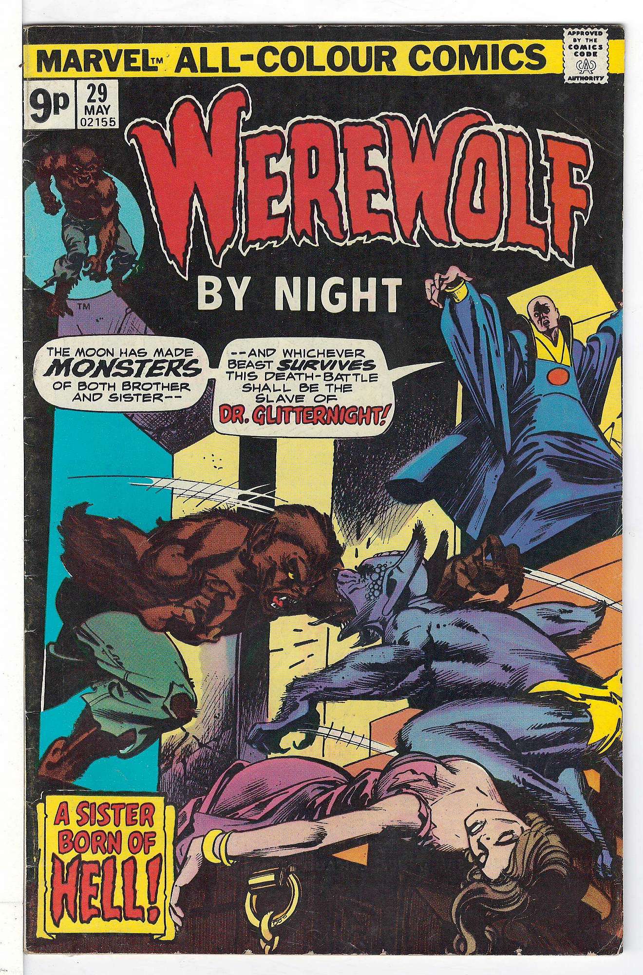 ACTUAL SCAN OF COMIC!<br> Cover of Werewolf by Night (Vol 1) #29. One of 250,000 Vintage American Comics on sale from Krypton!