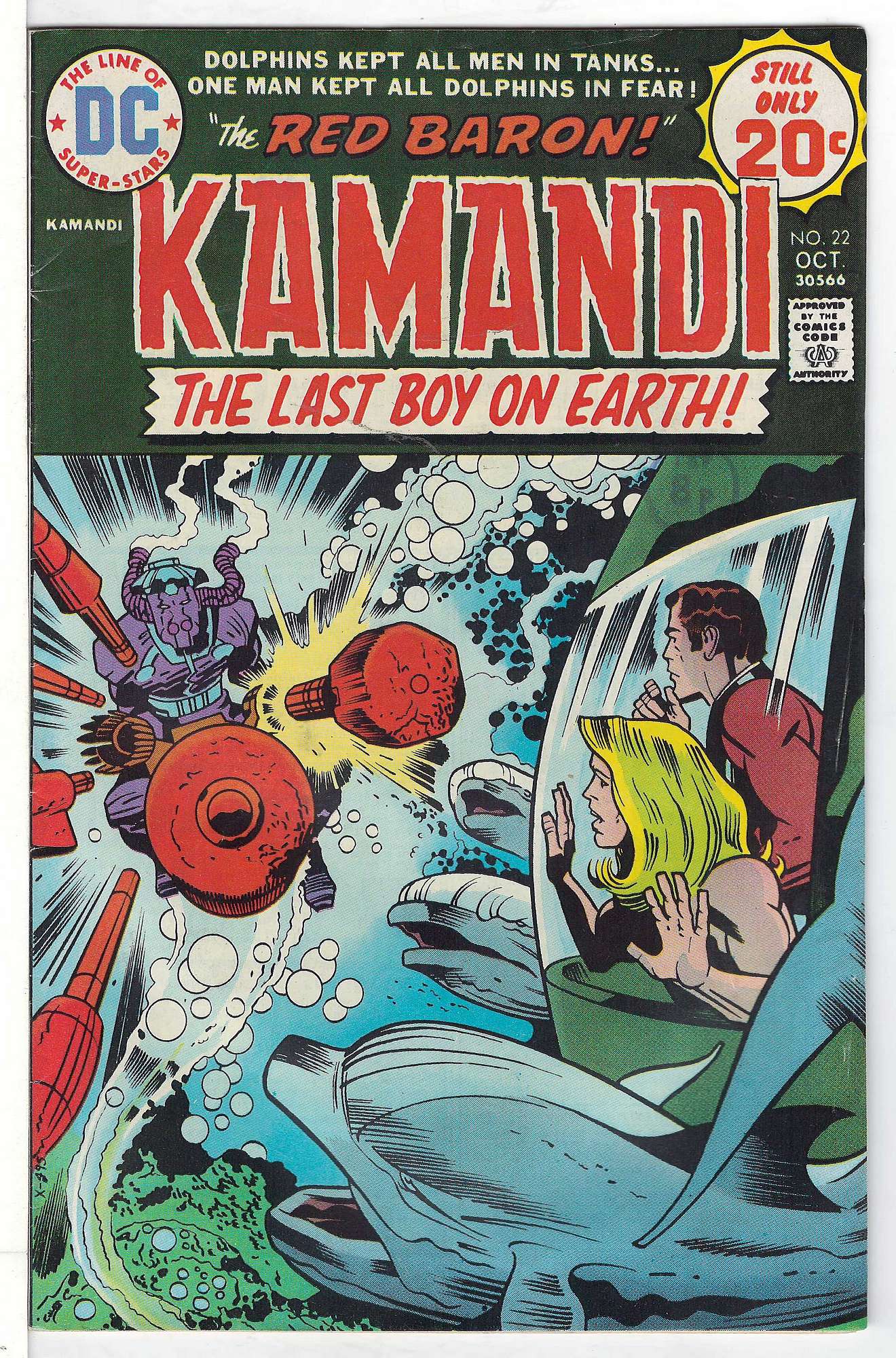 ACTUAL SCAN OF COMIC!<br> Cover of Kamandi (Vol 1) The Last Boy on Earth #22. One of 250,000 Vintage American Comics on sale from Krypton!