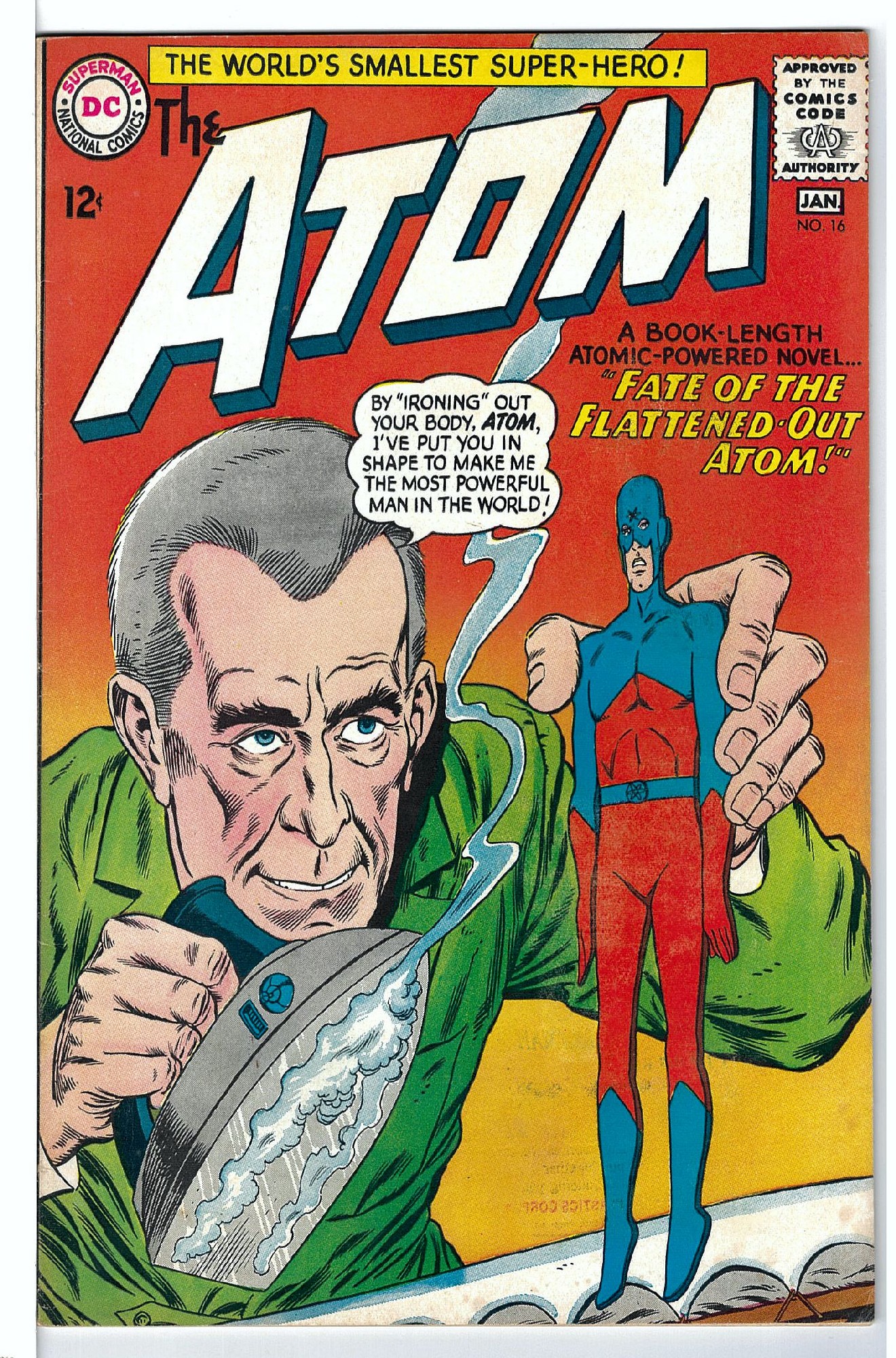 ACTUAL SCAN OF COMIC!<br>Small pen mark on back cover. Very small piece missing on back cover edge. Cover of Atom (Vol 1) The #16. One of 250,000 Vintage American Comics on sale from Krypton!
