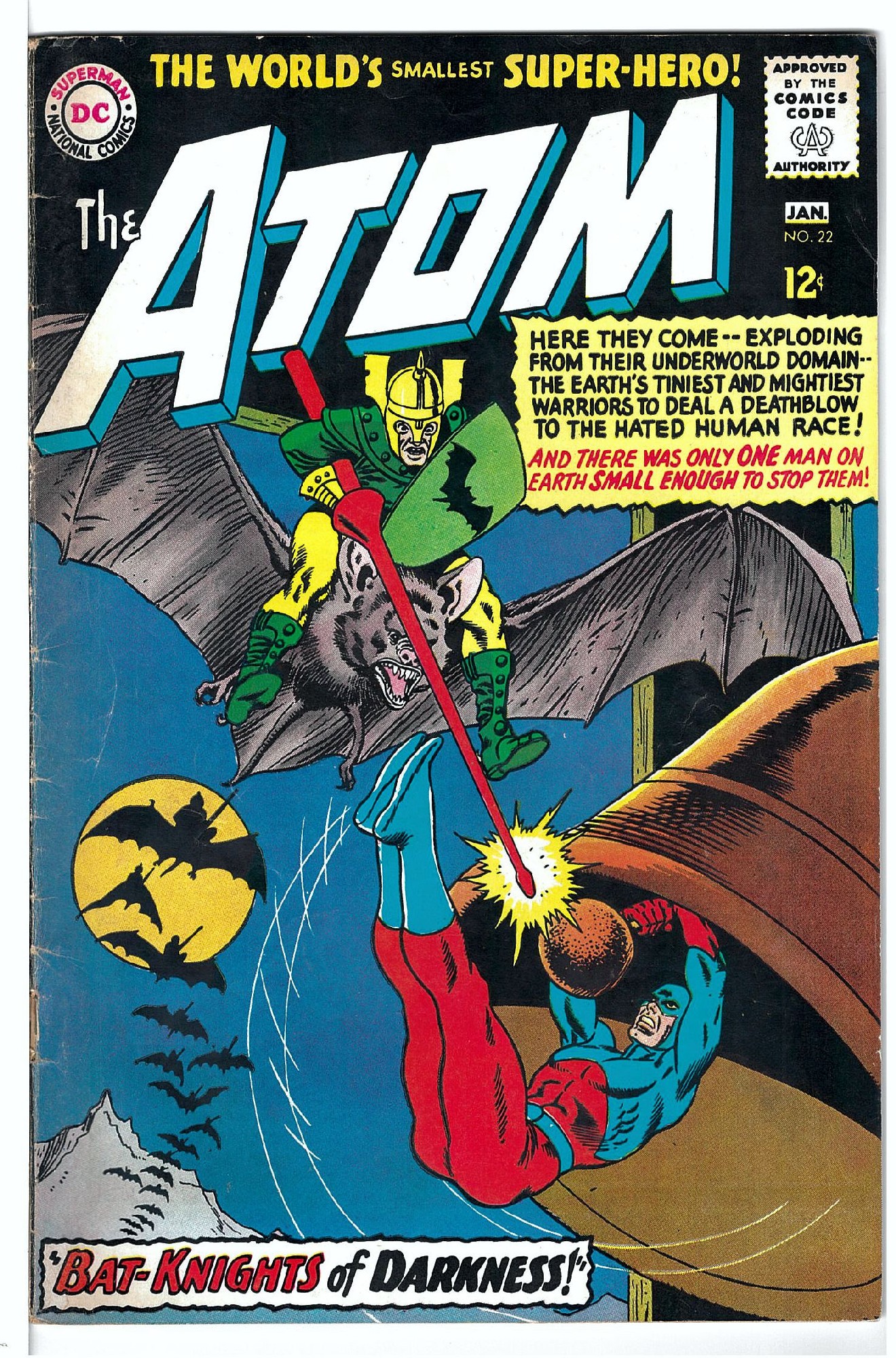 ACTUAL SCAN OF COMIC!<br>Detatched lower staple. Cover of Atom (Vol 1) The #22. One of 250,000 Vintage American Comics on sale from Krypton!