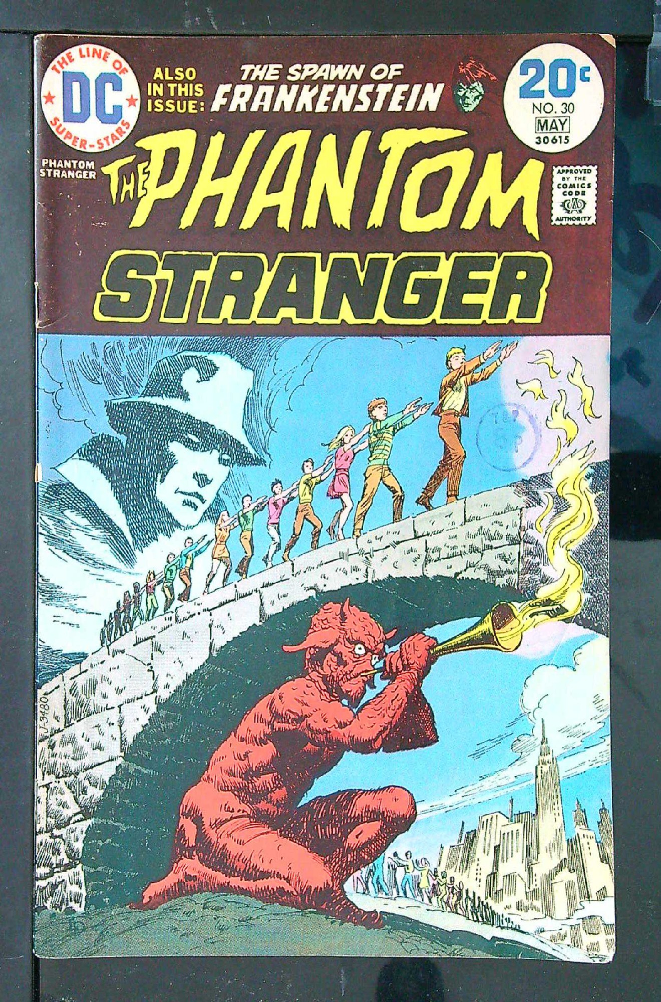 ACTUAL SCAN OF COMIC!<br>Distribution Stamp on Cover - See Scan Cover of Phantom Stranger (Vol 1) #30. One of 250,000 Vintage American Comics on sale from Krypton!