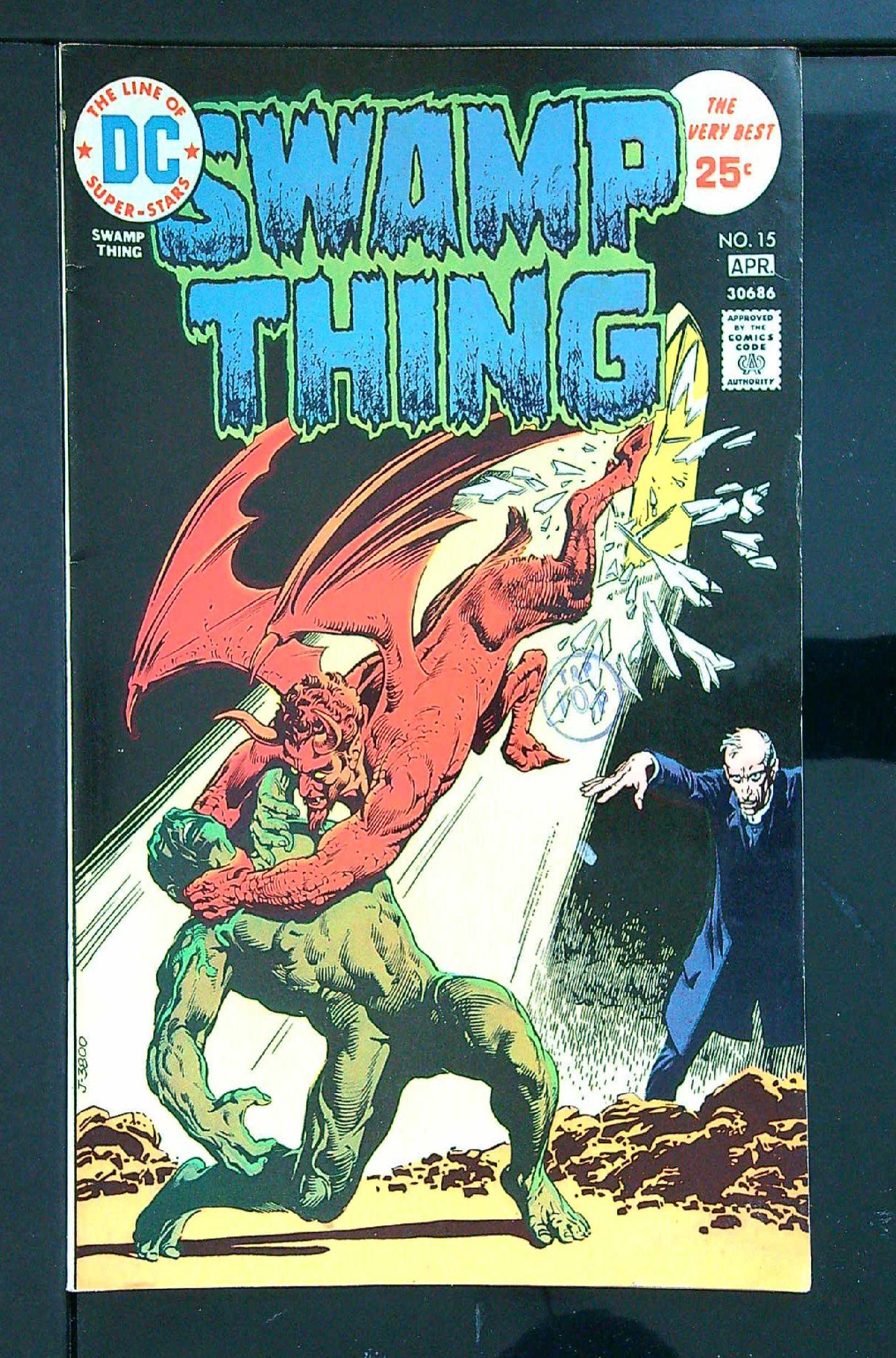 ACTUAL SCAN OF COMIC!<br>Distribution Stamp on Cover - See Scan Cover of Swamp Thing (Vol 1) #15. One of 250,000 Vintage American Comics on sale from Krypton!