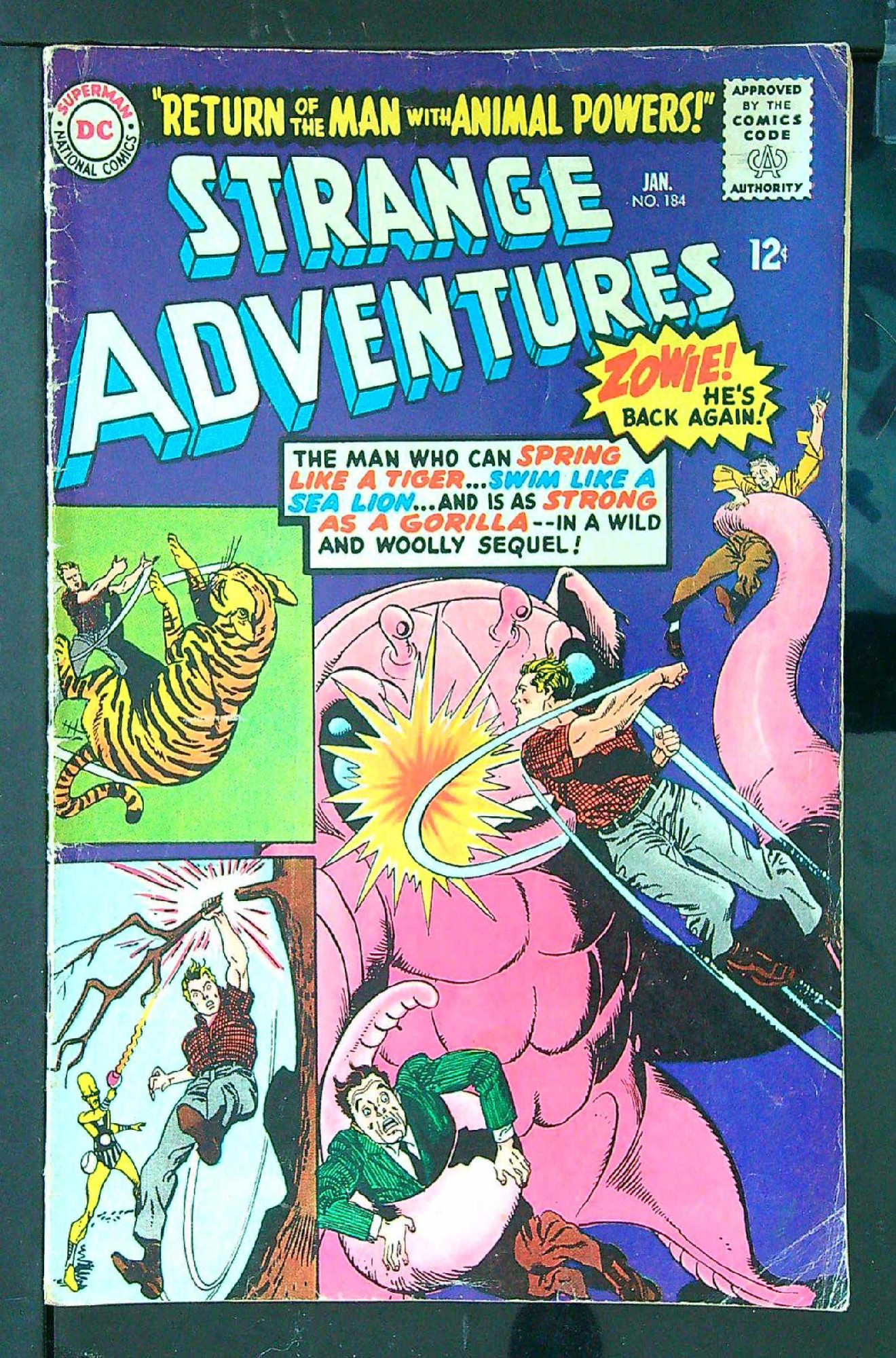 2nd Animal Man<br>ACTUAL SCAN OF COMIC!<br> Cover of Strange Adventures (Vol 1) #184. One of 250,000 Vintage American Comics on sale from Krypton!