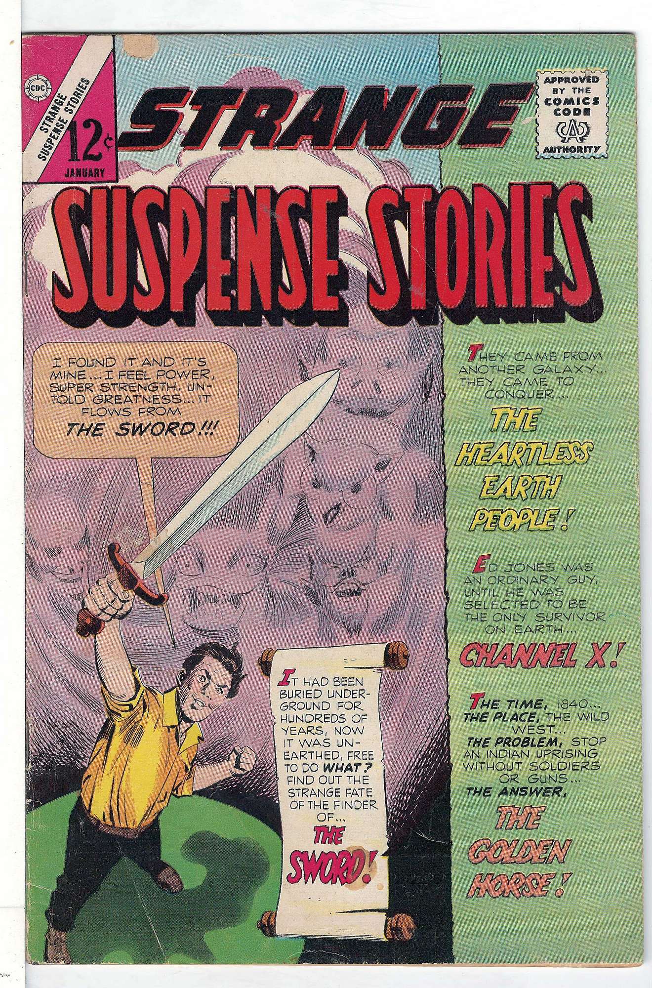 ACTUAL SCAN OF COMIC!<br>Small part out of top left of cover - See Scan Cover of Strange Suspense Stories (Vol 2) #73. One of 250,000 Vintage American Comics on sale from Krypton!