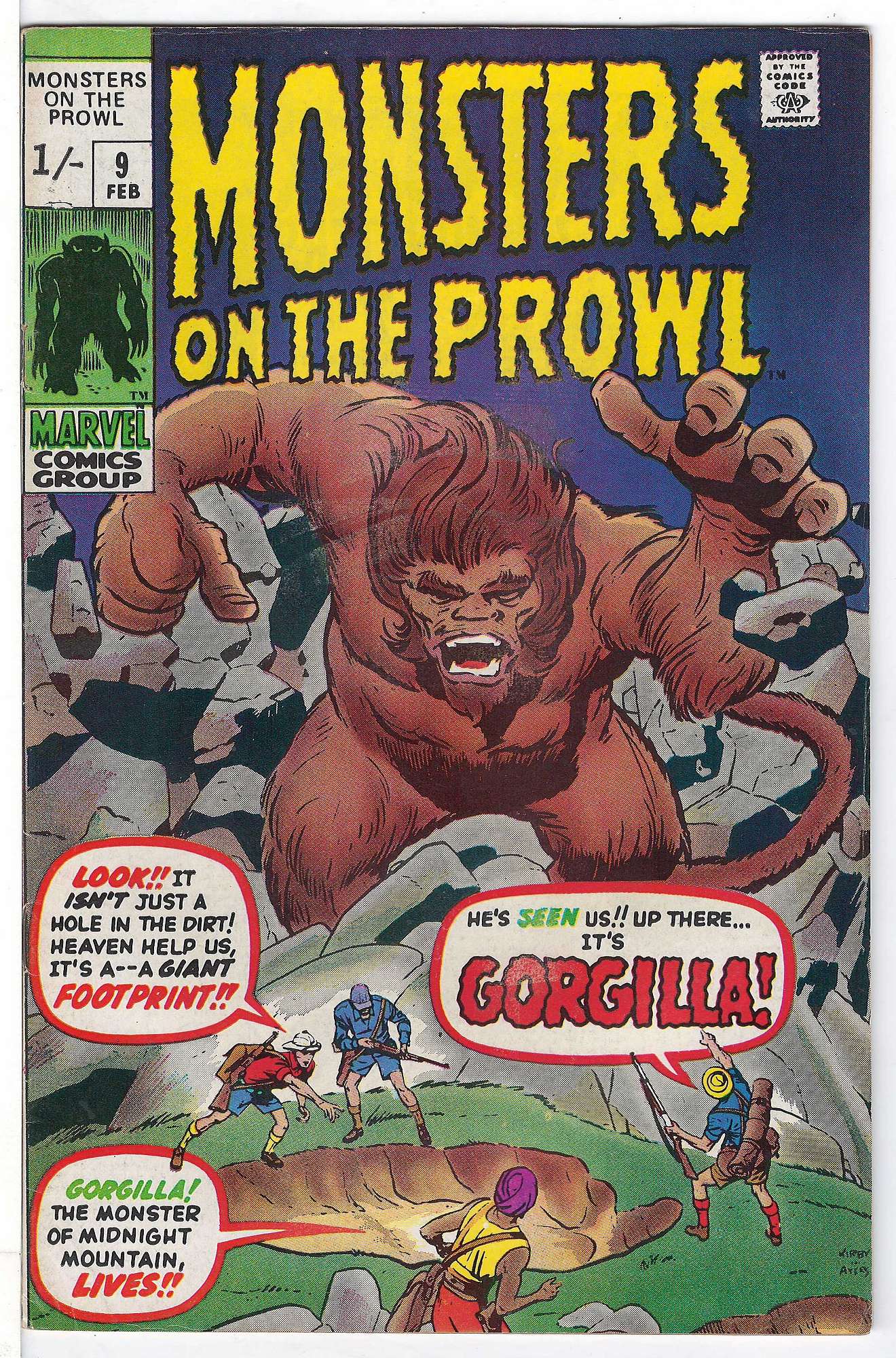 ACTUAL SCAN OF COMIC!<br>Popped upper staple. Cover of Monsters on the Prowl (Vol 1) #9. One of 250,000 Vintage American Comics on sale from Krypton!
