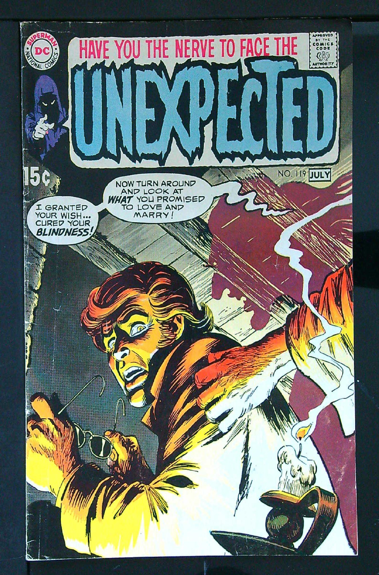 Wrightson art<br>ACTUAL SCAN OF COMIC!<br> Cover of Unexpected (Vol 1) #119. One of 250,000 Vintage American Comics on sale from Krypton!