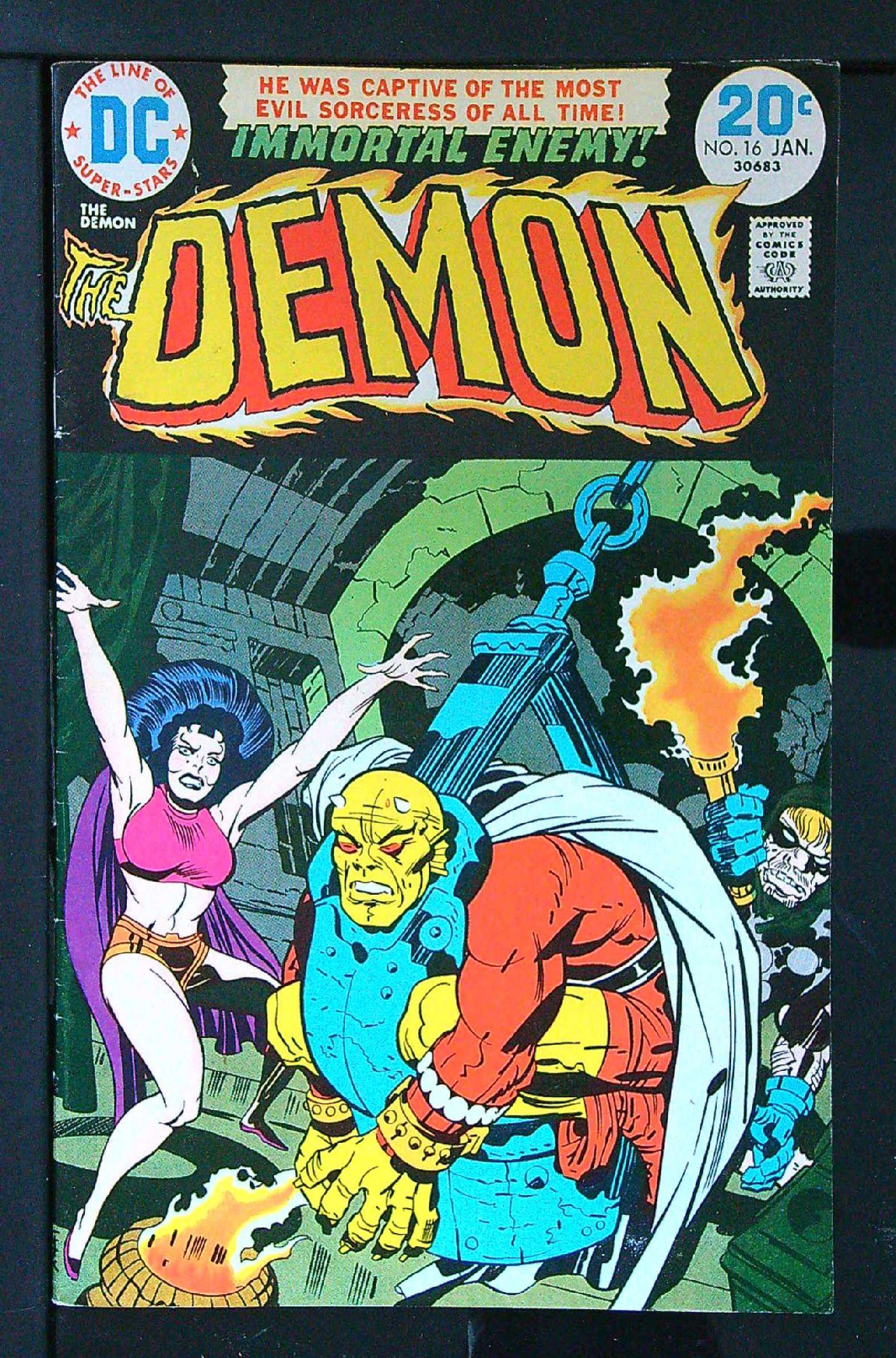Last Issue, The Demon Etrigan appears next in Brave and the Bold issue 137<br>ACTUAL SCAN OF COMIC!<br> Cover of Demon (Vol 1) The #16. One of 250,000 Vintage American Comics on sale from Krypton!