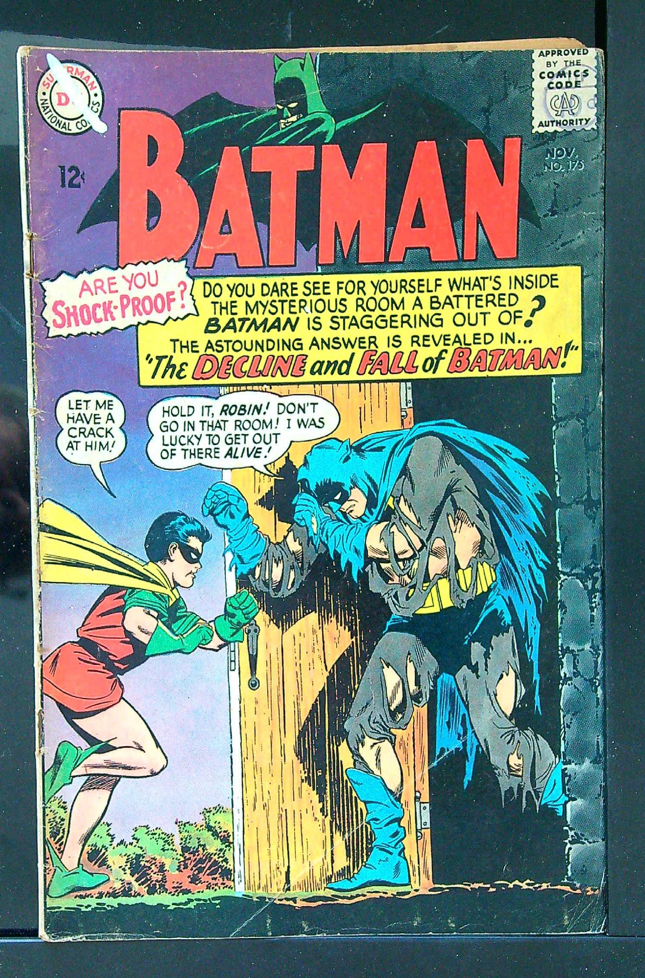 ACTUAL SCAN OF COMIC!<br>Distribution Stamp & Pen on Cover - See Scan Cover of Batman #175. One of 250,000 Vintage American Comics on sale from Krypton!