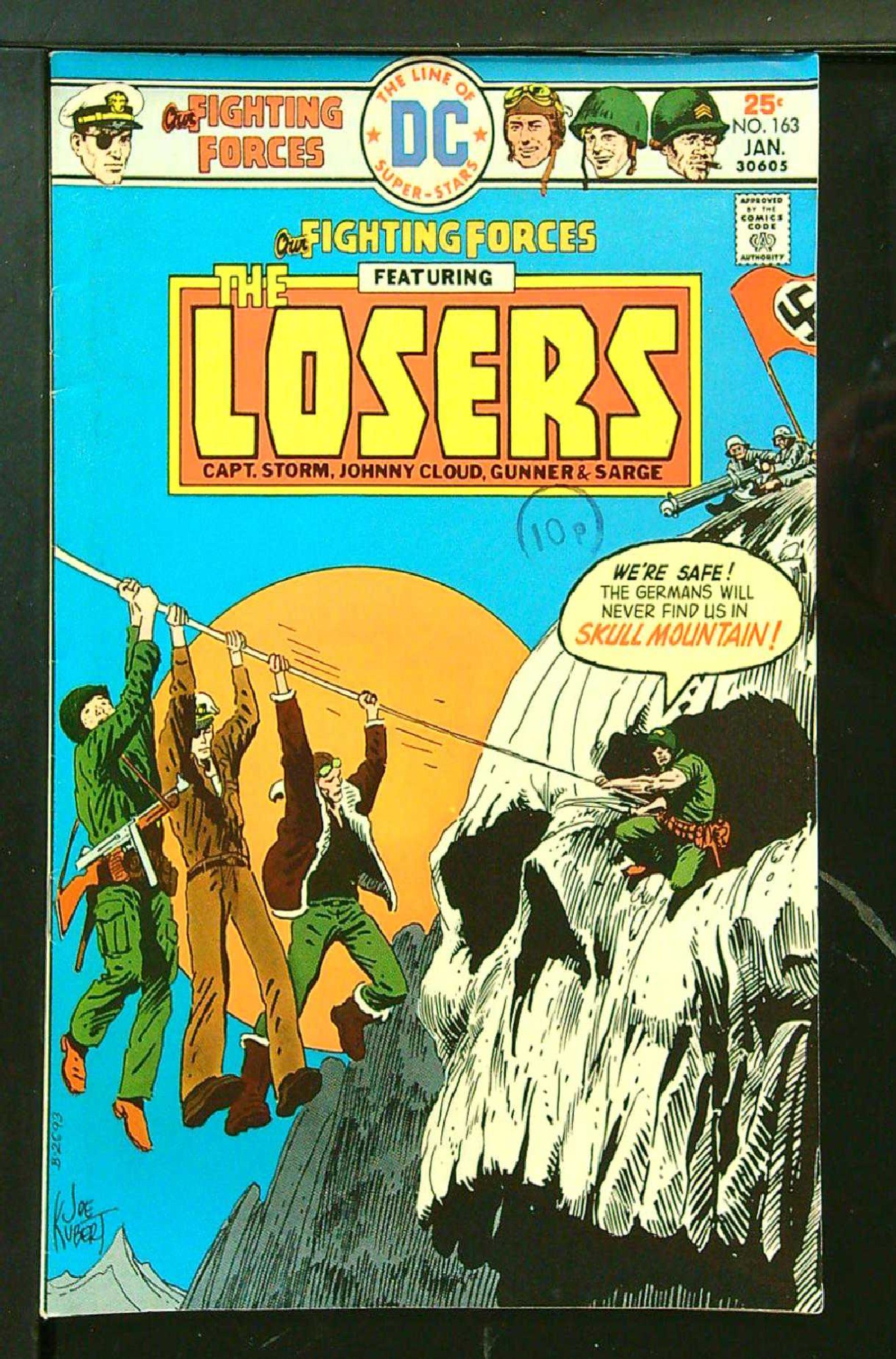 ACTUAL SCAN OF COMIC!<br>Distribution Stamp on Cover - See Scan Cover of Our Fighting Forces #163. One of 250,000 Vintage American Comics on sale from Krypton!