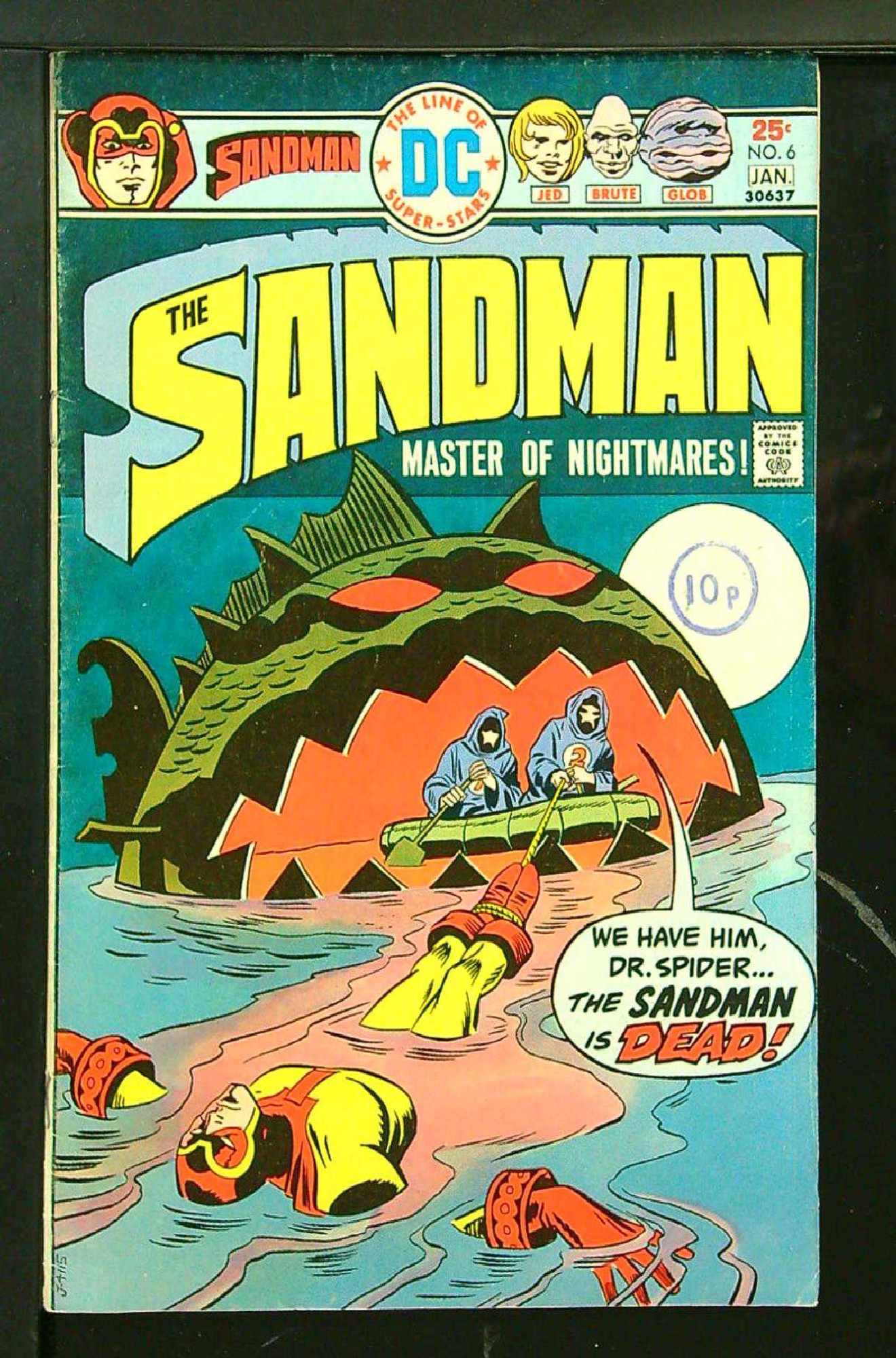 ACTUAL SCAN OF COMIC!<br>Distribution Stamp on Cover - See Scan Cover of Sandman (Vol 1) #6. One of 250,000 Vintage American Comics on sale from Krypton!