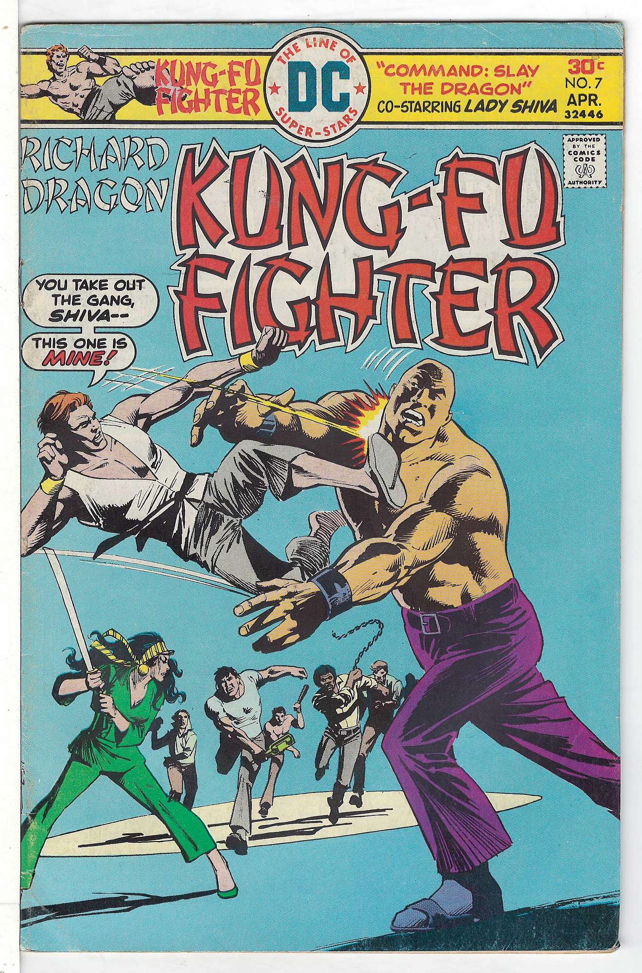 ACTUAL SCAN OF COMIC!<br> Cover of Richard Dragon (Vol 1) Kung-Fu Fighter #7. One of 250,000 Vintage American Comics on sale from Krypton!