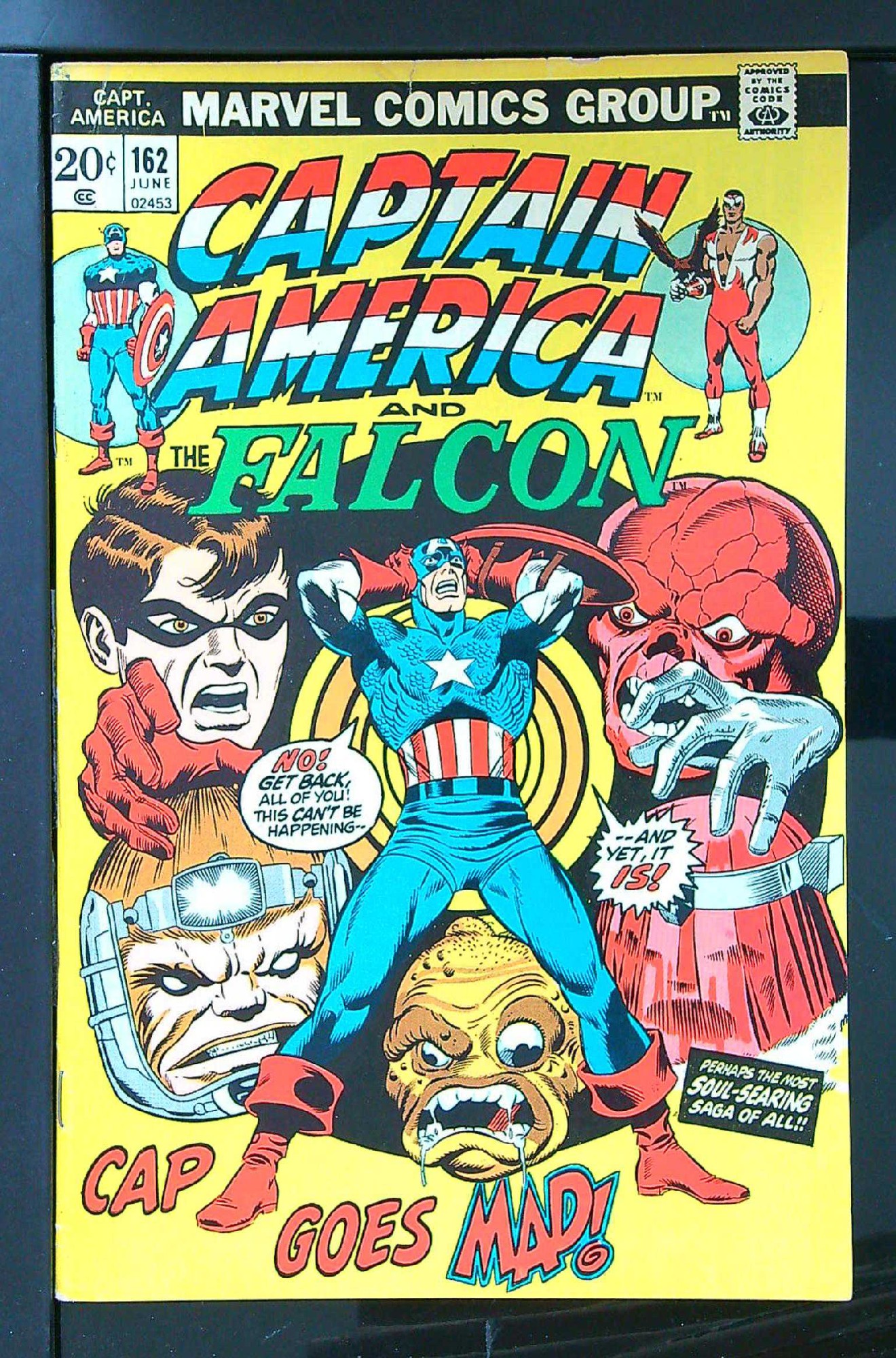ACTUAL SCAN OF COMIC!<br> Cover of Captain America (Vol 1) #162. One of 250,000 Vintage American Comics on sale from Krypton!