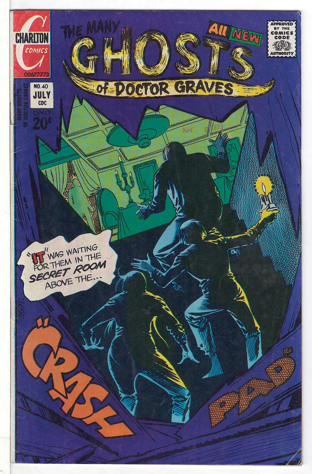 Ditko Art<br>ACTUAL SCAN OF COMIC!<br> Cover of Many Ghosts of Doctor Graves #40. One of 250,000 Vintage American Comics on sale from Krypton!