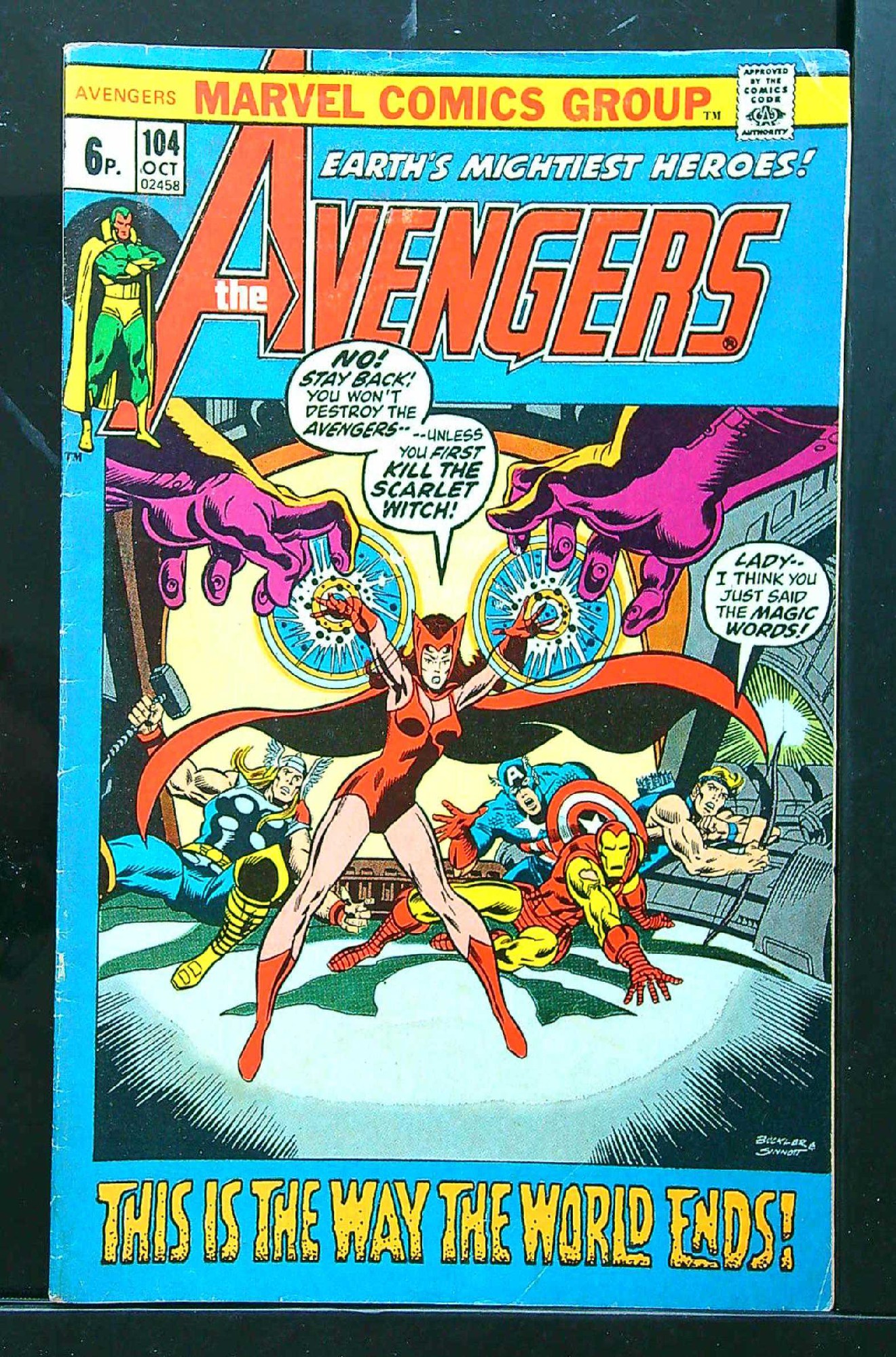 ACTUAL SCAN OF COMIC!<br> Cover of Avengers (Vol 1) #104. One of 250,000 Vintage American Comics on sale from Krypton!
