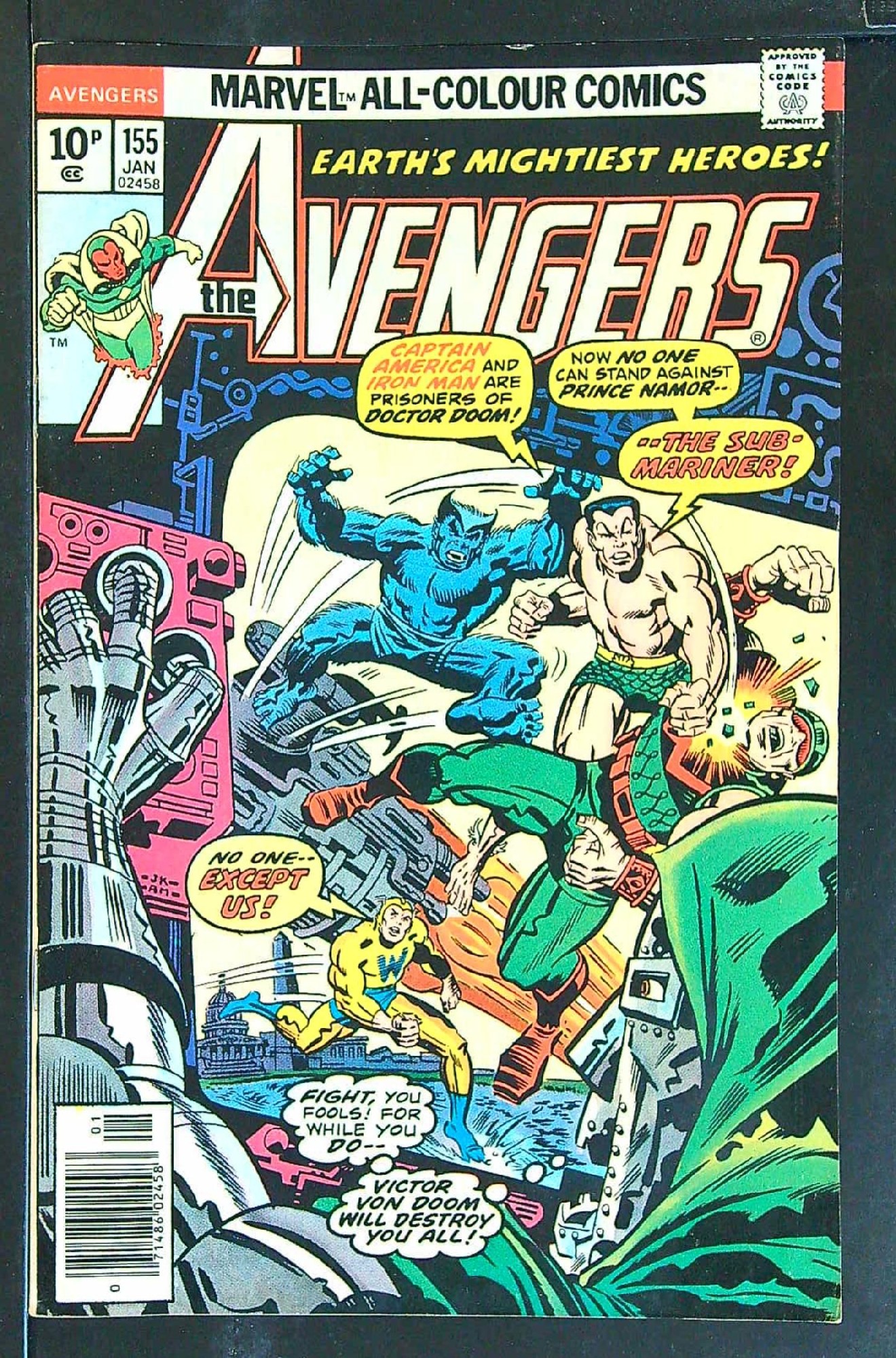 Cover of Avengers (Vol 1) #155. One of 250,000 Vintage American Comics on sale from Krypton!