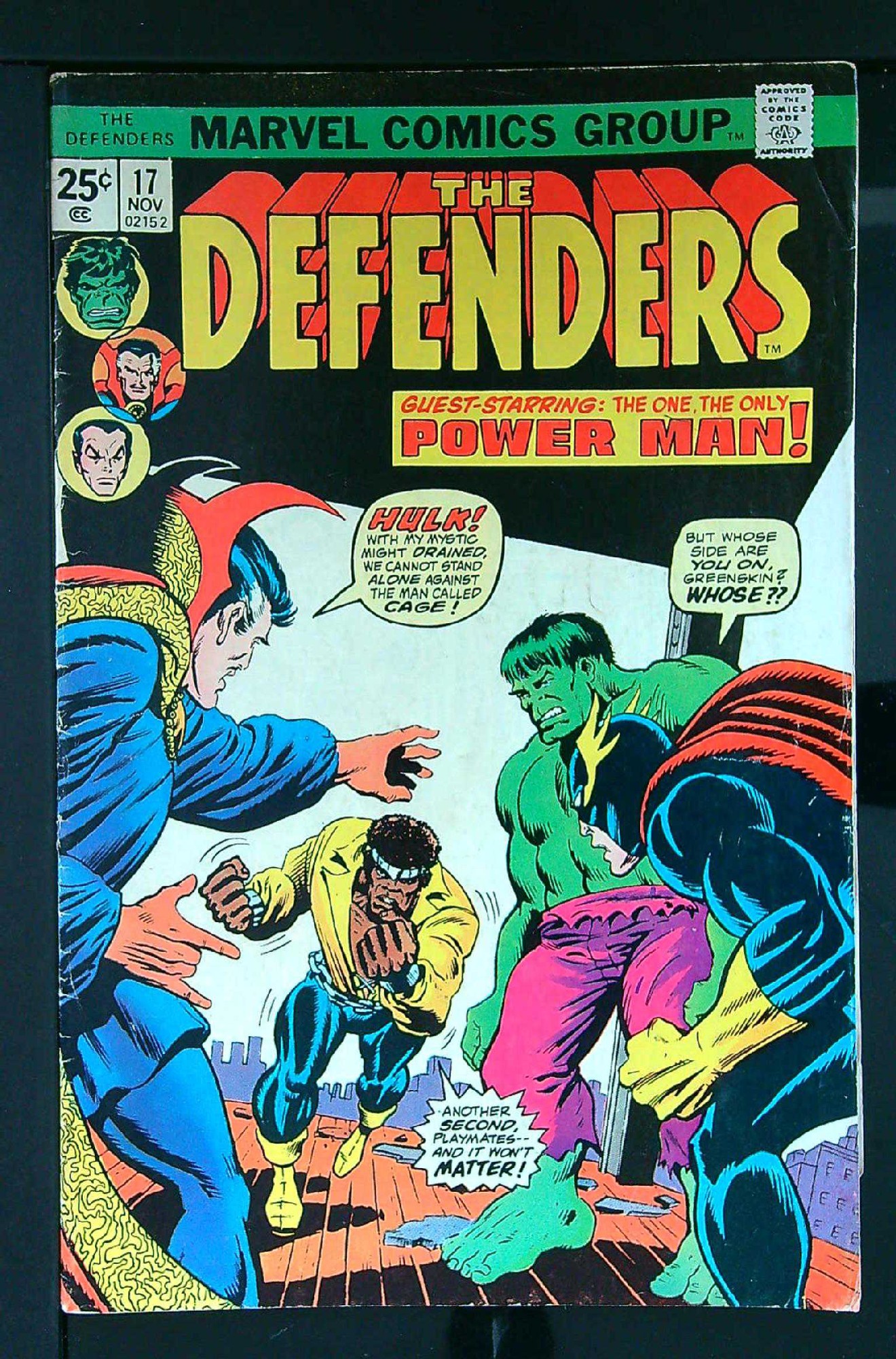 Powerman Crossover<br>ACTUAL SCAN OF COMIC!<br> Cover of Defenders (Vol 1) #17. One of 250,000 Vintage American Comics on sale from Krypton!