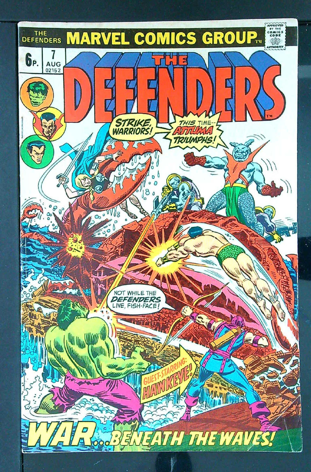 ACTUAL SCAN OF COMIC!<br> Cover of Defenders (Vol 1) #7. One of 250,000 Vintage American Comics on sale from Krypton!