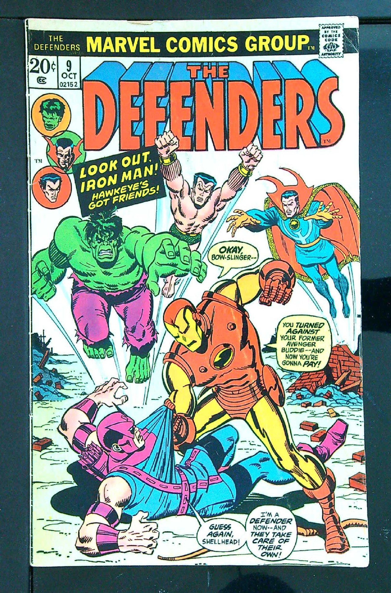 ACTUAL SCAN OF COMIC!<br> Cover of Defenders (Vol 1) #9. One of 250,000 Vintage American Comics on sale from Krypton!